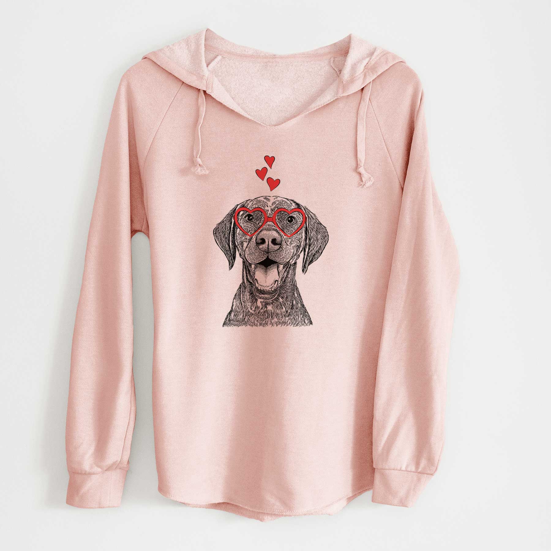 Valentine Hudson the German Shorthaired Pointer - Cali Wave Hooded Sweatshirt