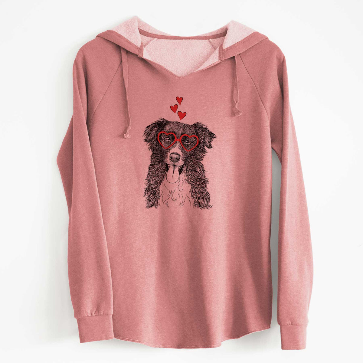 Valentine Indi the Border Collie - Cali Wave Hooded Sweatshirt