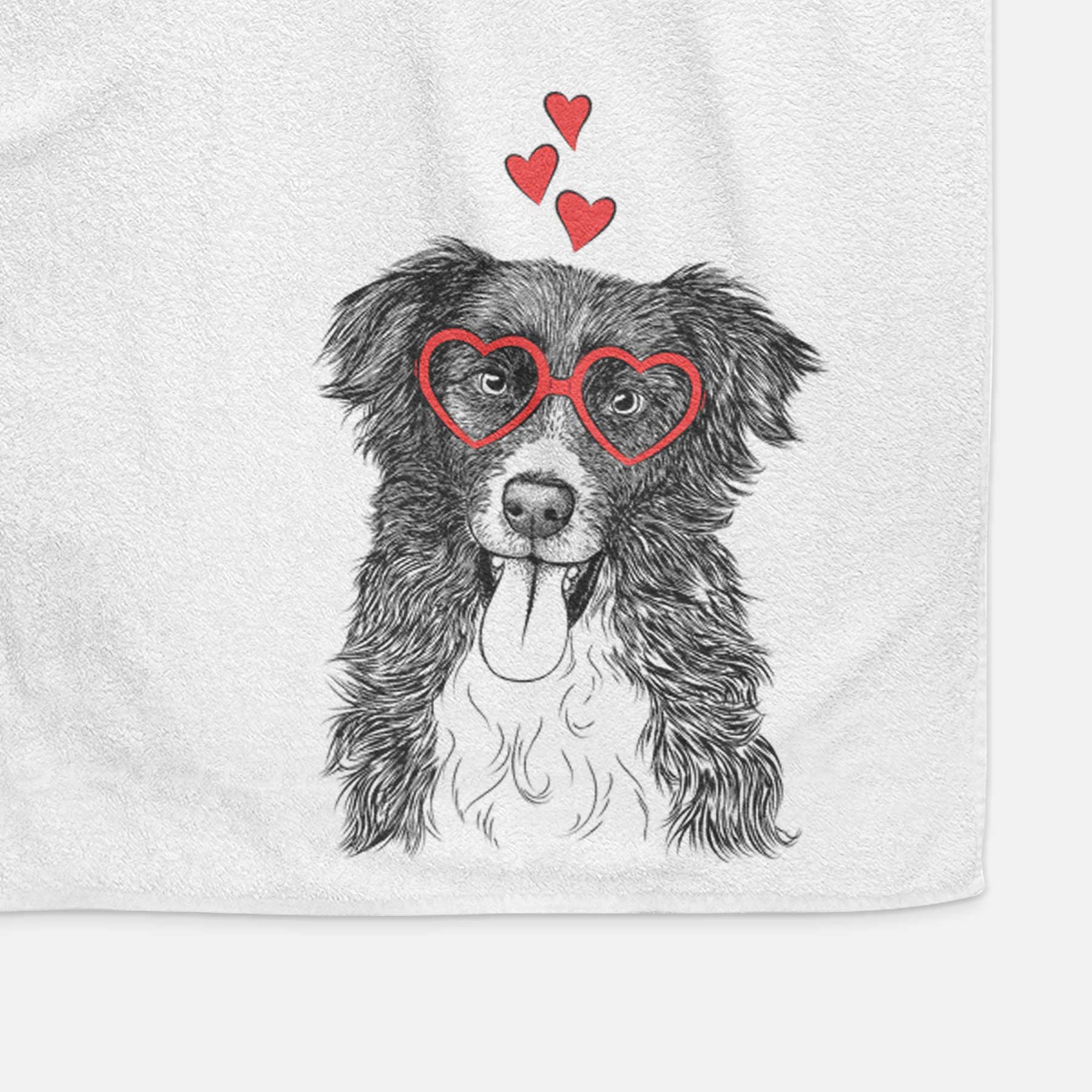 Indi the Border Collie Decorative Hand Towel