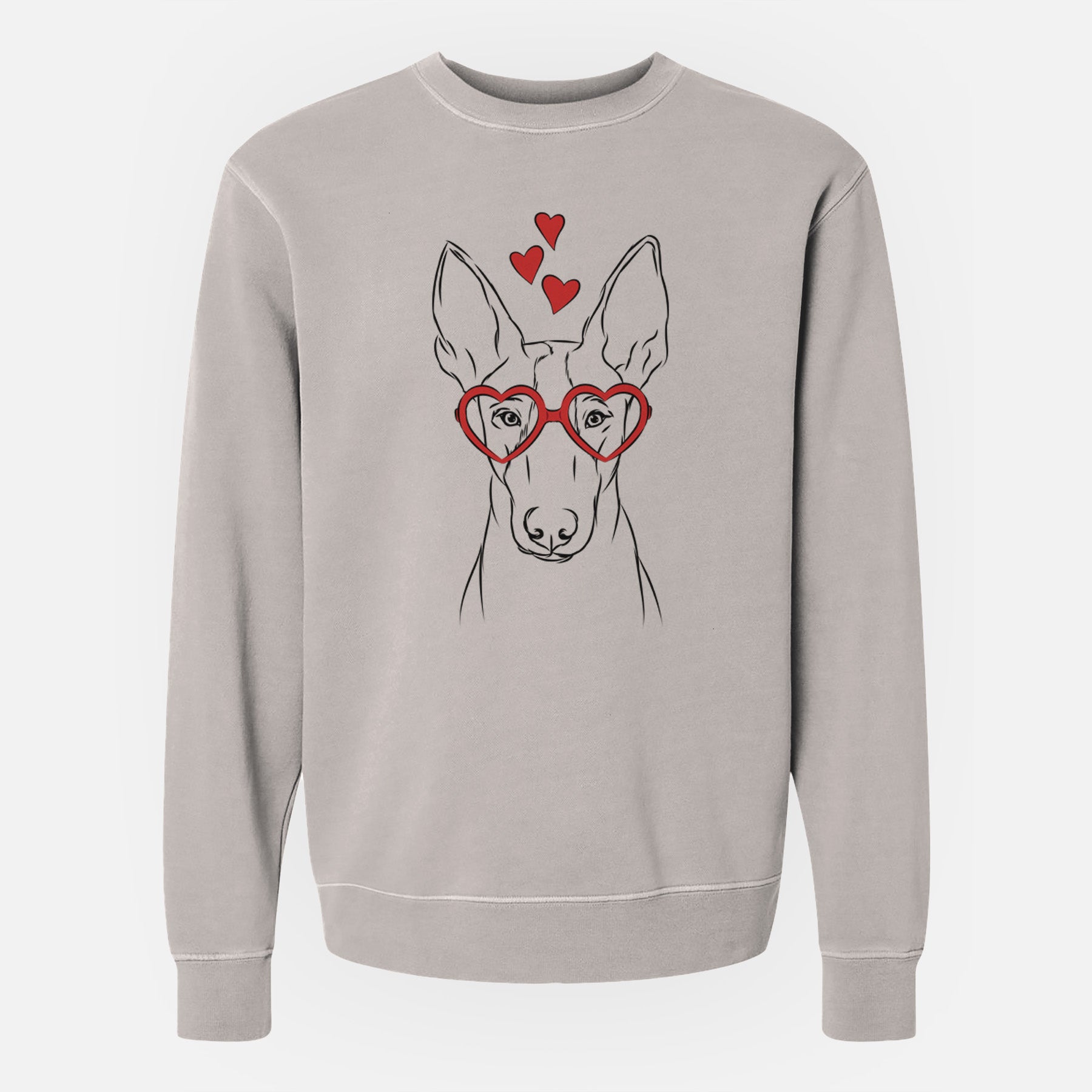 Valentine Indy the Ibizan Hound - Unisex Pigment Dyed Crew Sweatshirt