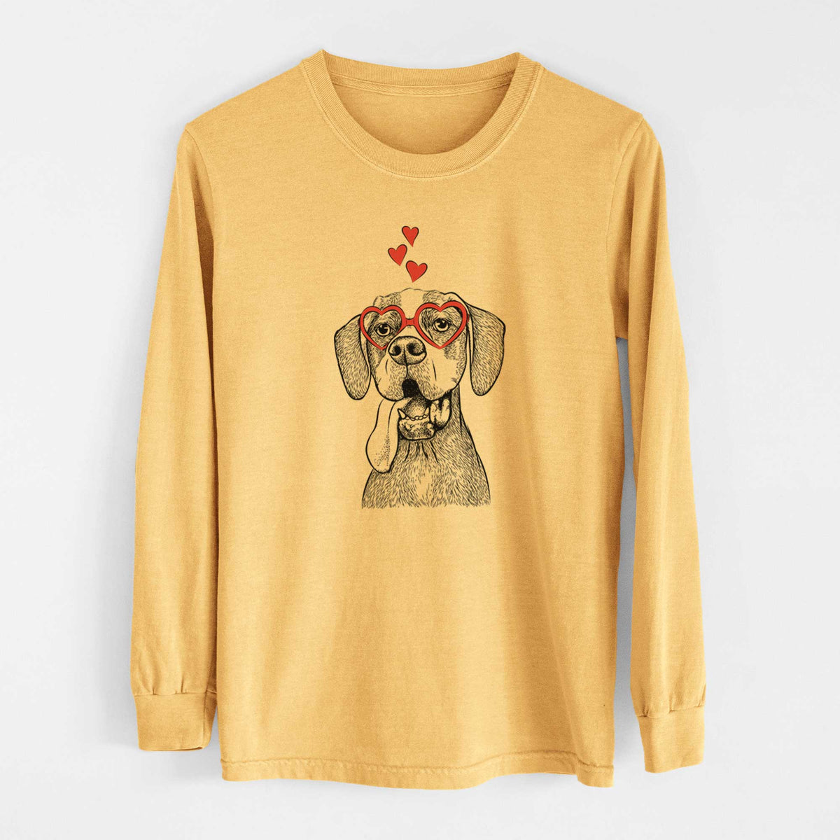 Valentine Irwin the English Pointer - Heavyweight 100% Cotton Long Sleeve