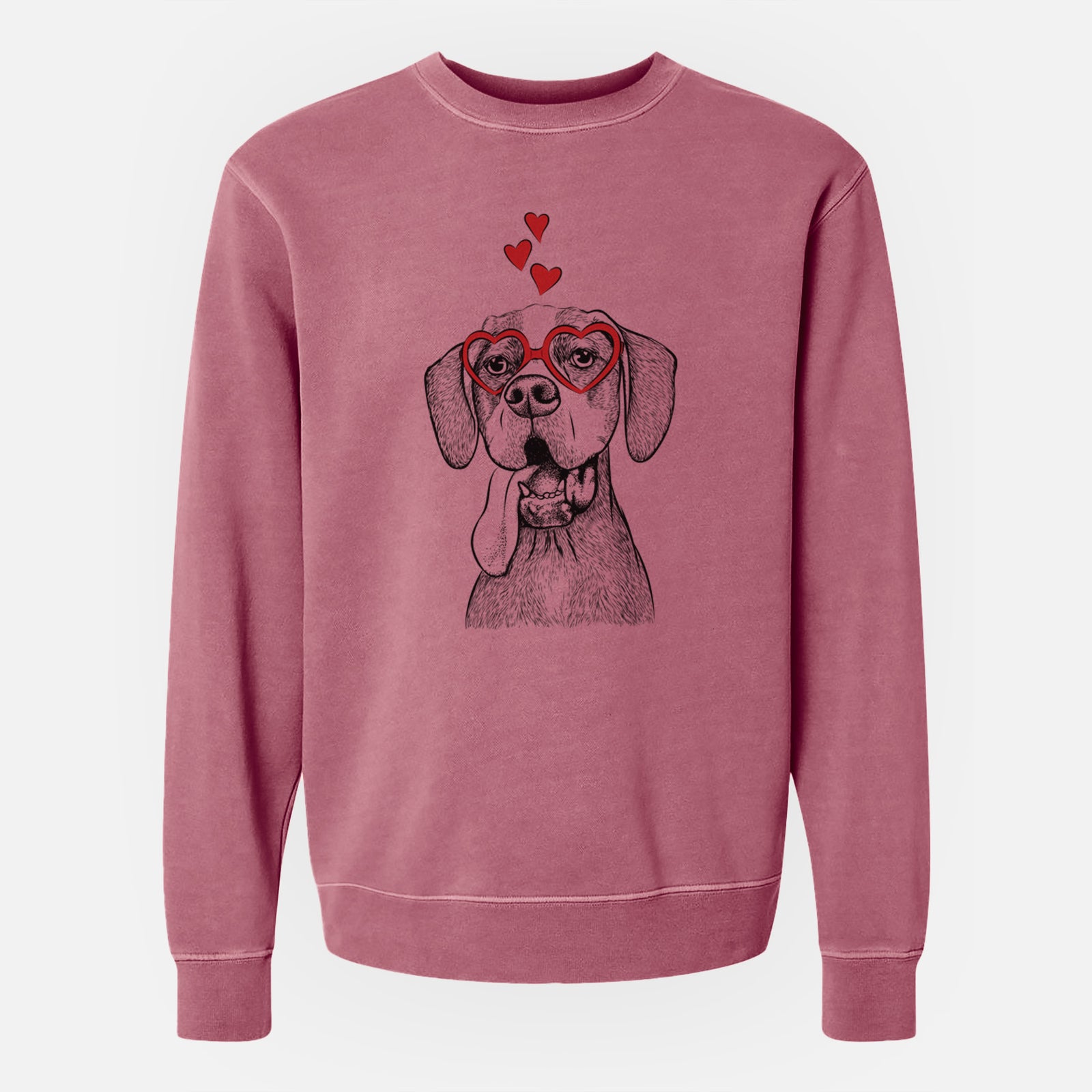 Valentine Irwin the English Pointer - Unisex Pigment Dyed Crew Sweatshirt