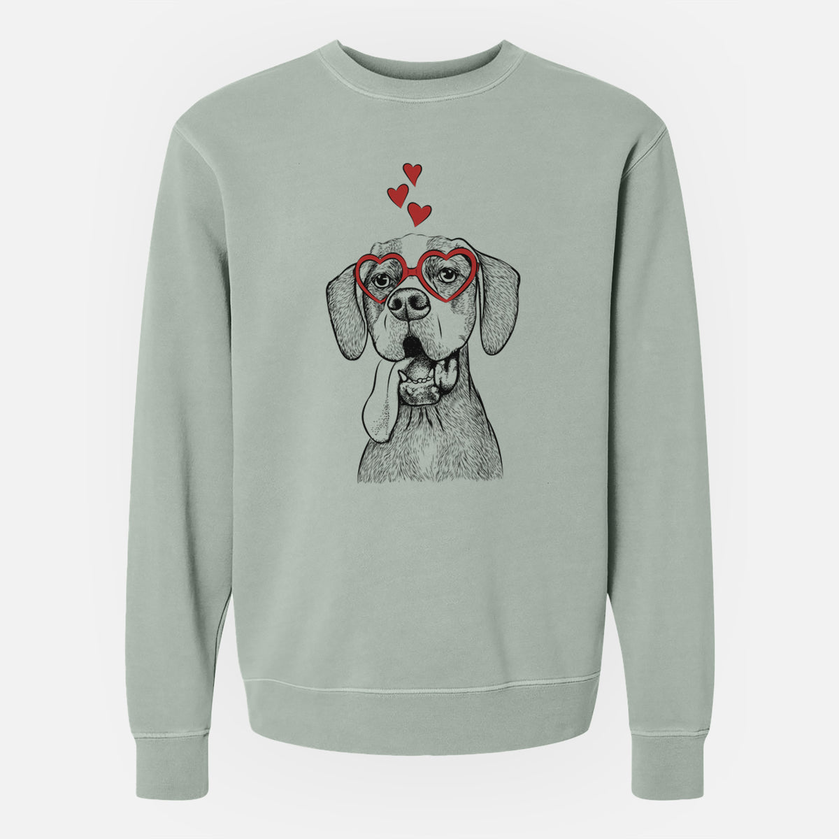 Valentine Irwin the English Pointer - Unisex Pigment Dyed Crew Sweatshirt