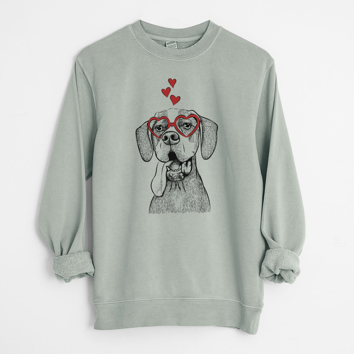 Valentine Irwin the English Pointer - Unisex Pigment Dyed Crew Sweatshirt