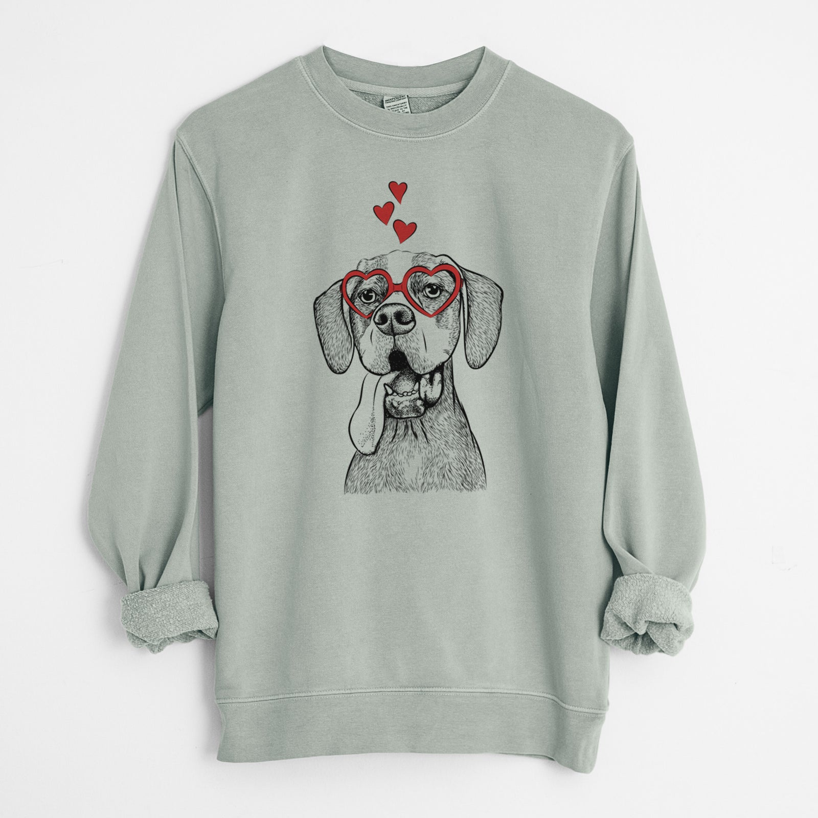 Valentine Irwin the English Pointer - Unisex Pigment Dyed Crew Sweatshirt