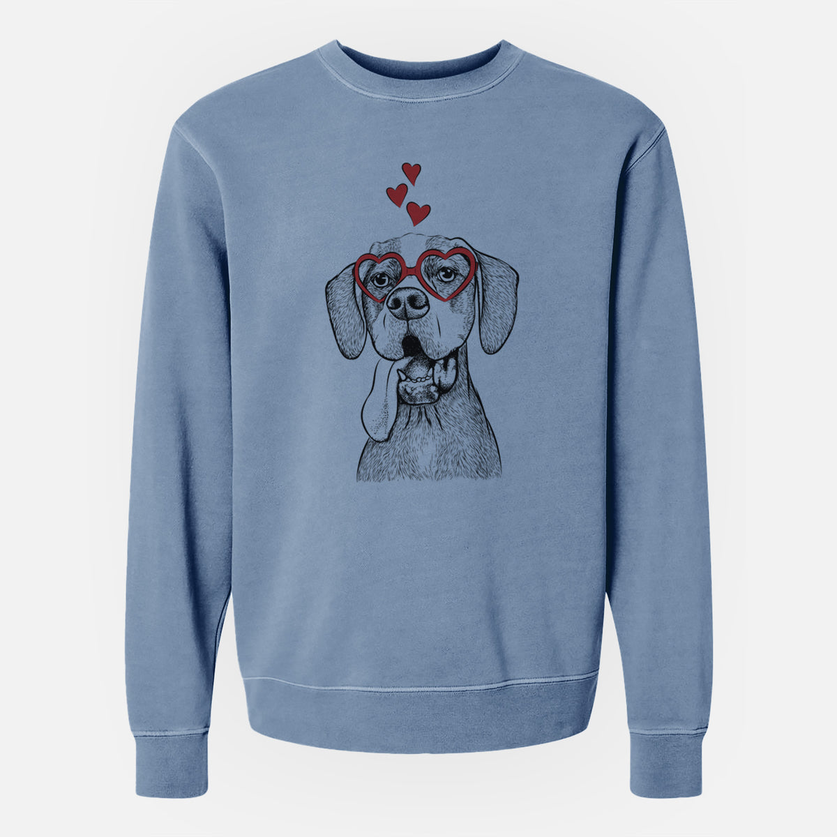 Valentine Irwin the English Pointer - Unisex Pigment Dyed Crew Sweatshirt