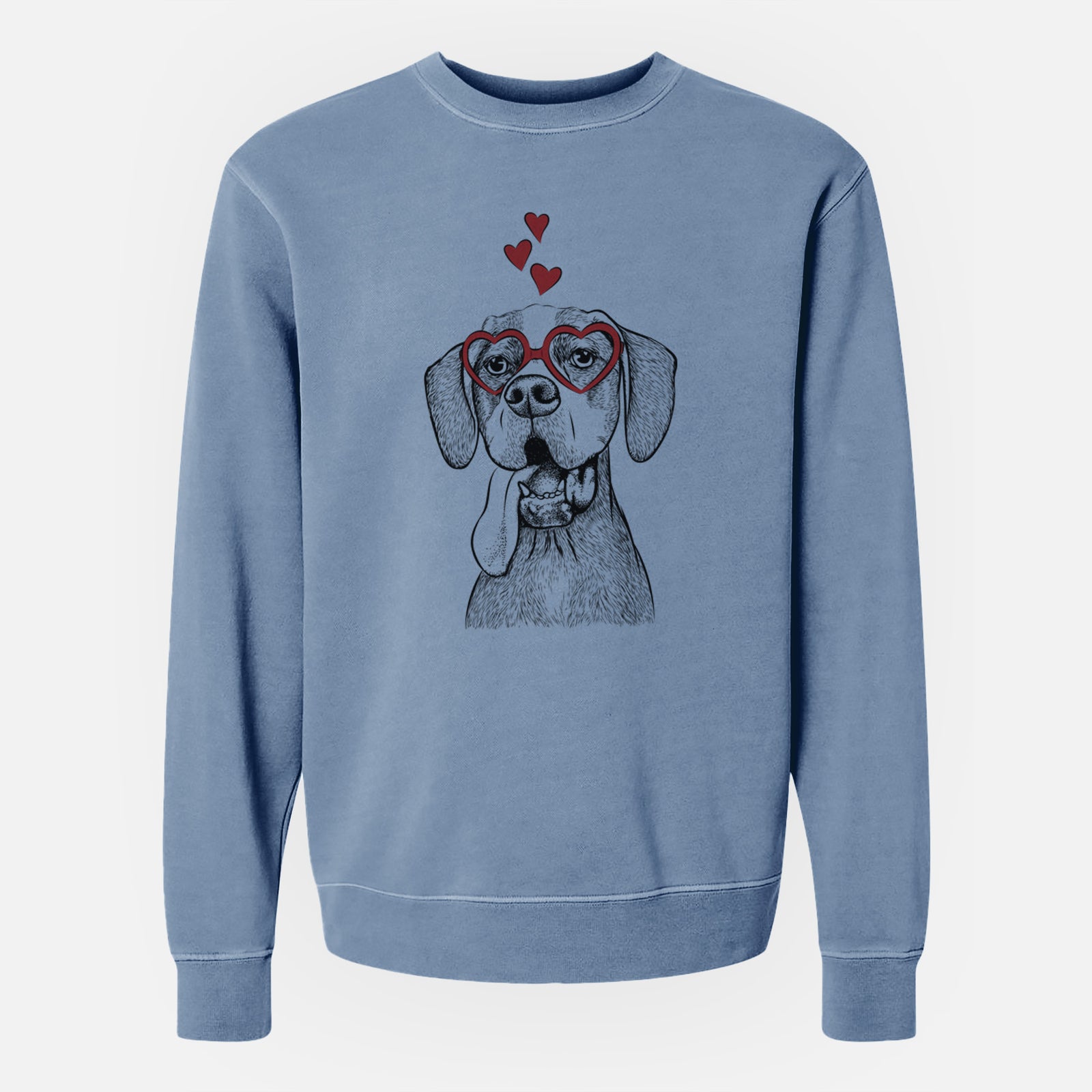 Valentine Irwin the English Pointer - Unisex Pigment Dyed Crew Sweatshirt