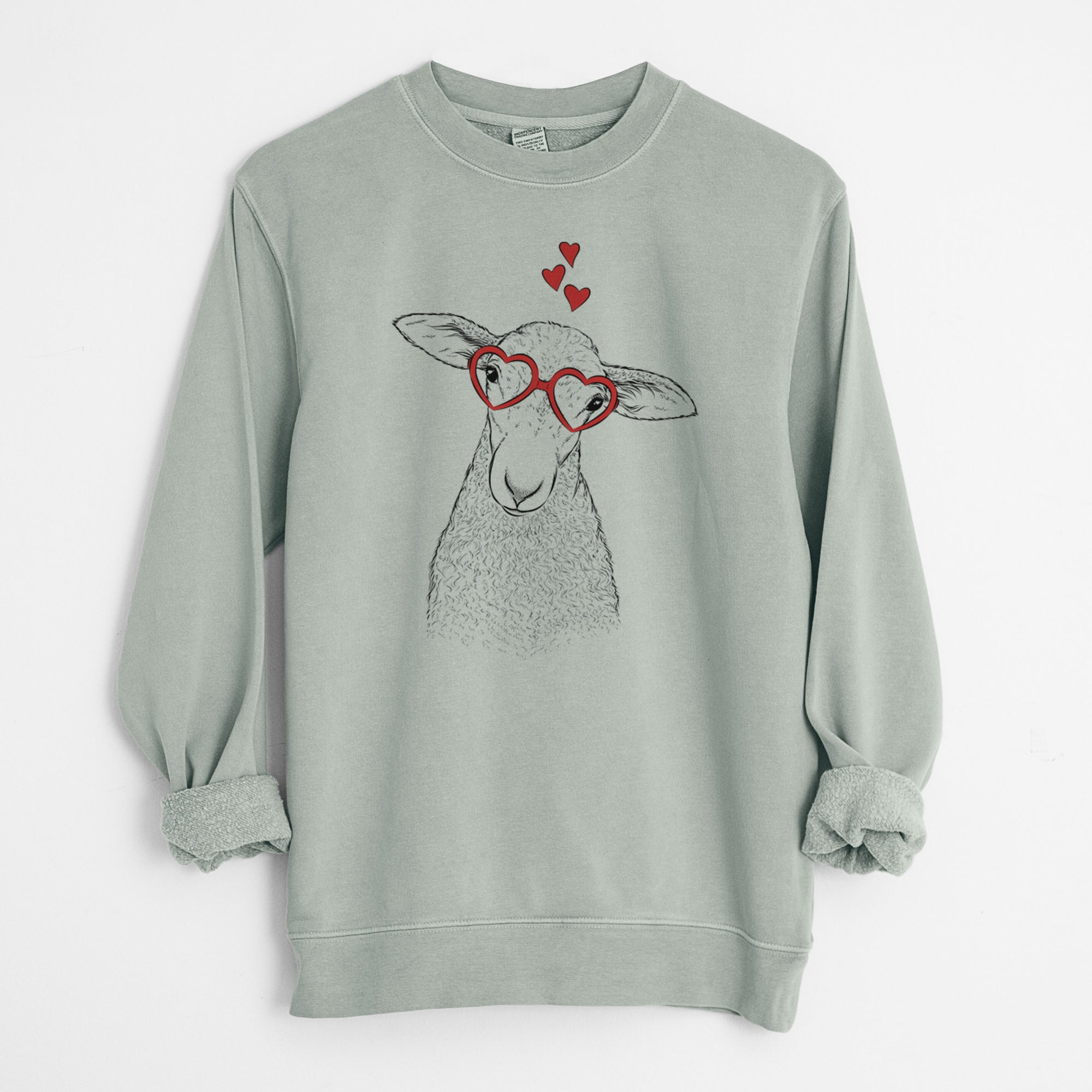 Valentine Ivy the Lamb - Unisex Pigment Dyed Crew Sweatshirt