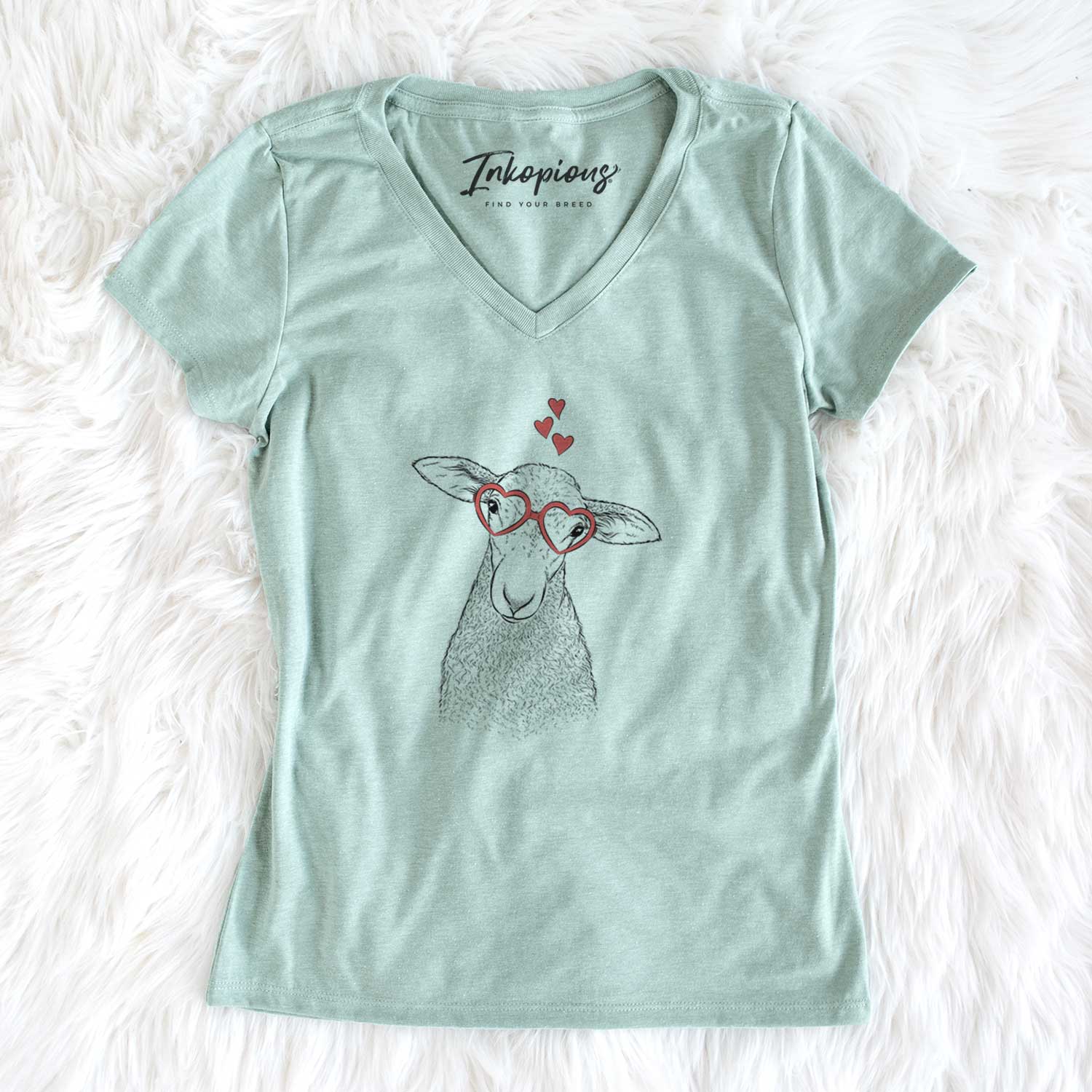 Valentine Ivy the Lamb - Women's V-neck Shirt