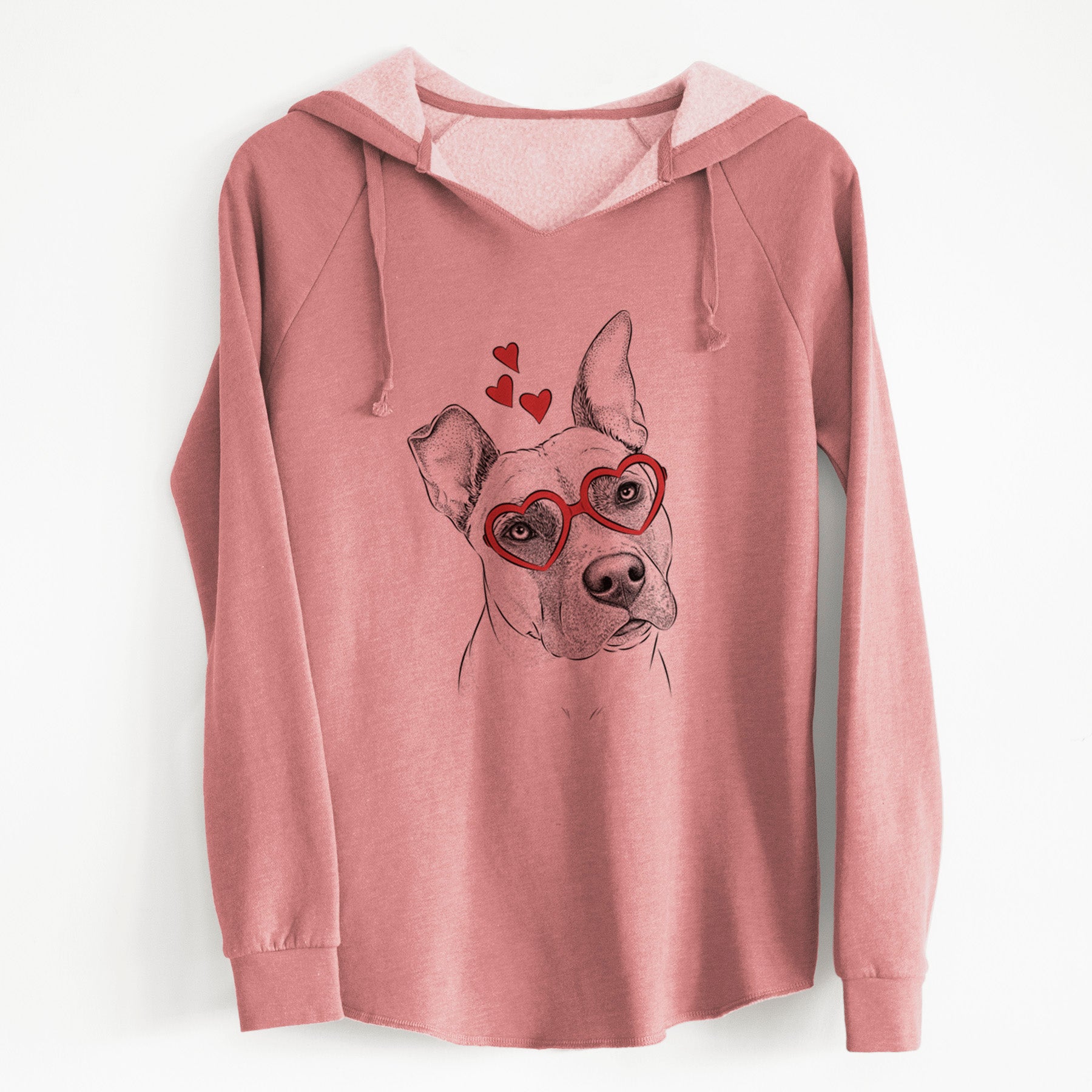 Valentine Ivy the Pitbull Mix - Cali Wave Hooded Sweatshirt