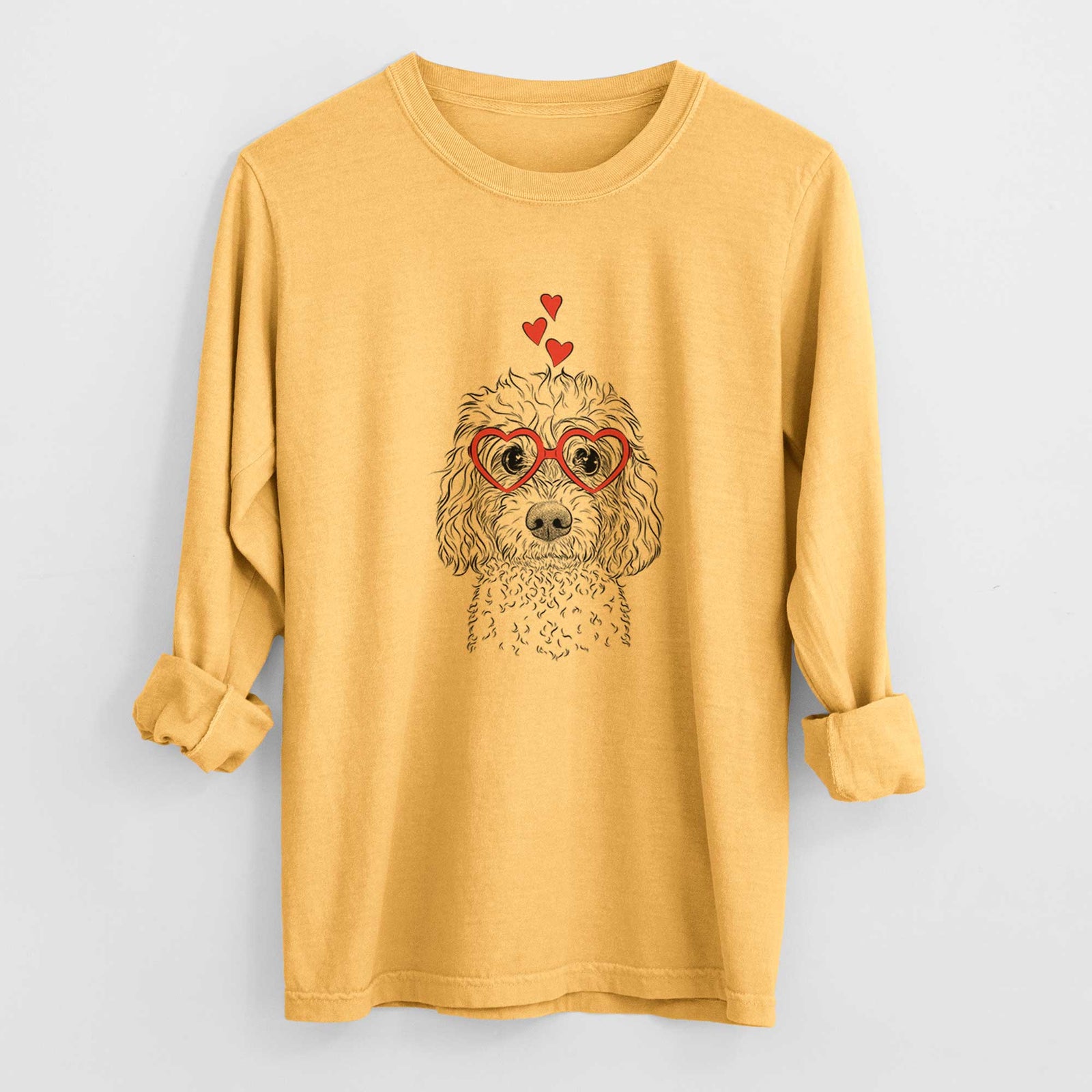 Valentine Izzie the Cavachon - Heavyweight 100% Cotton Long Sleeve