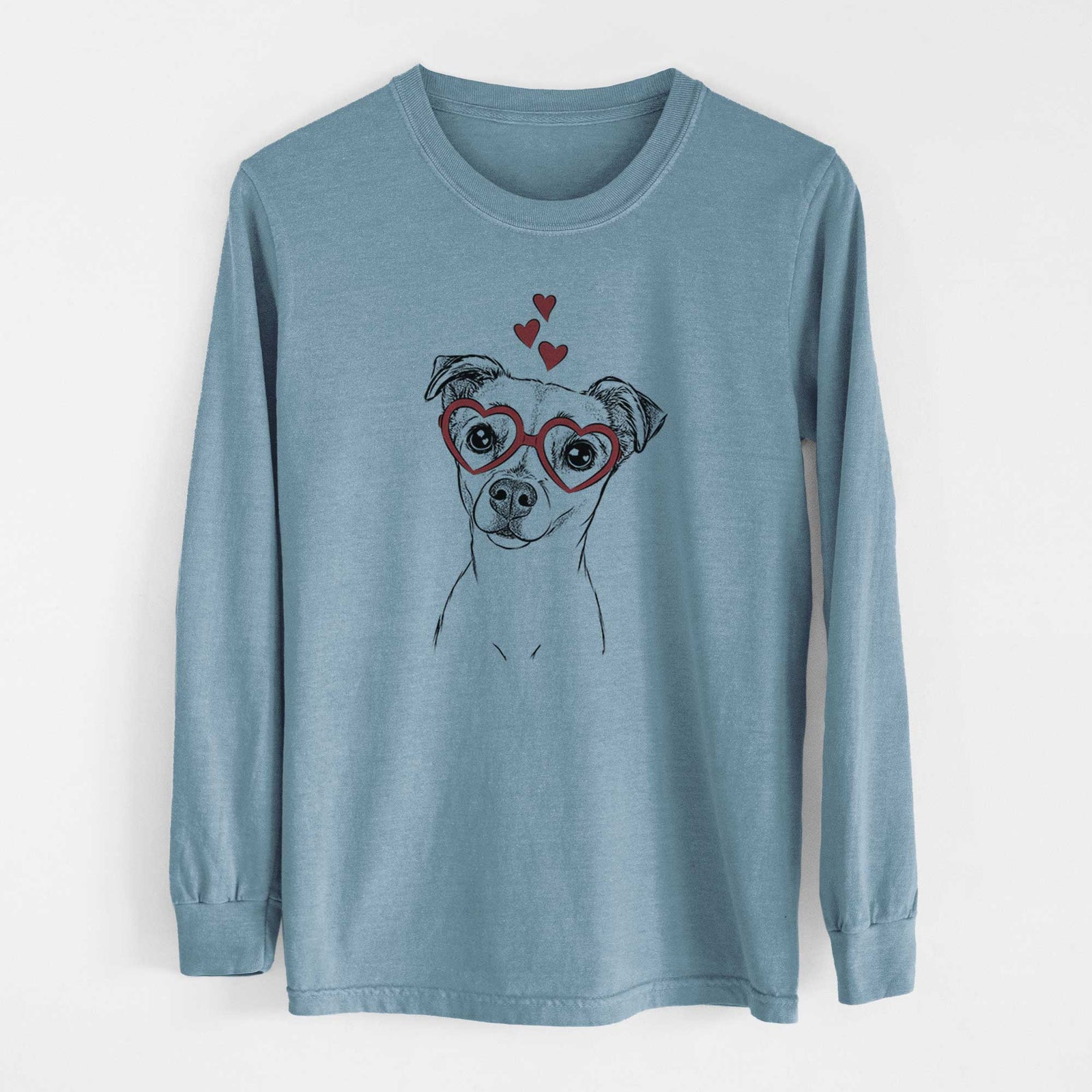 Valentine Izzy the Chiweenie - Heavyweight 100% Cotton Long Sleeve