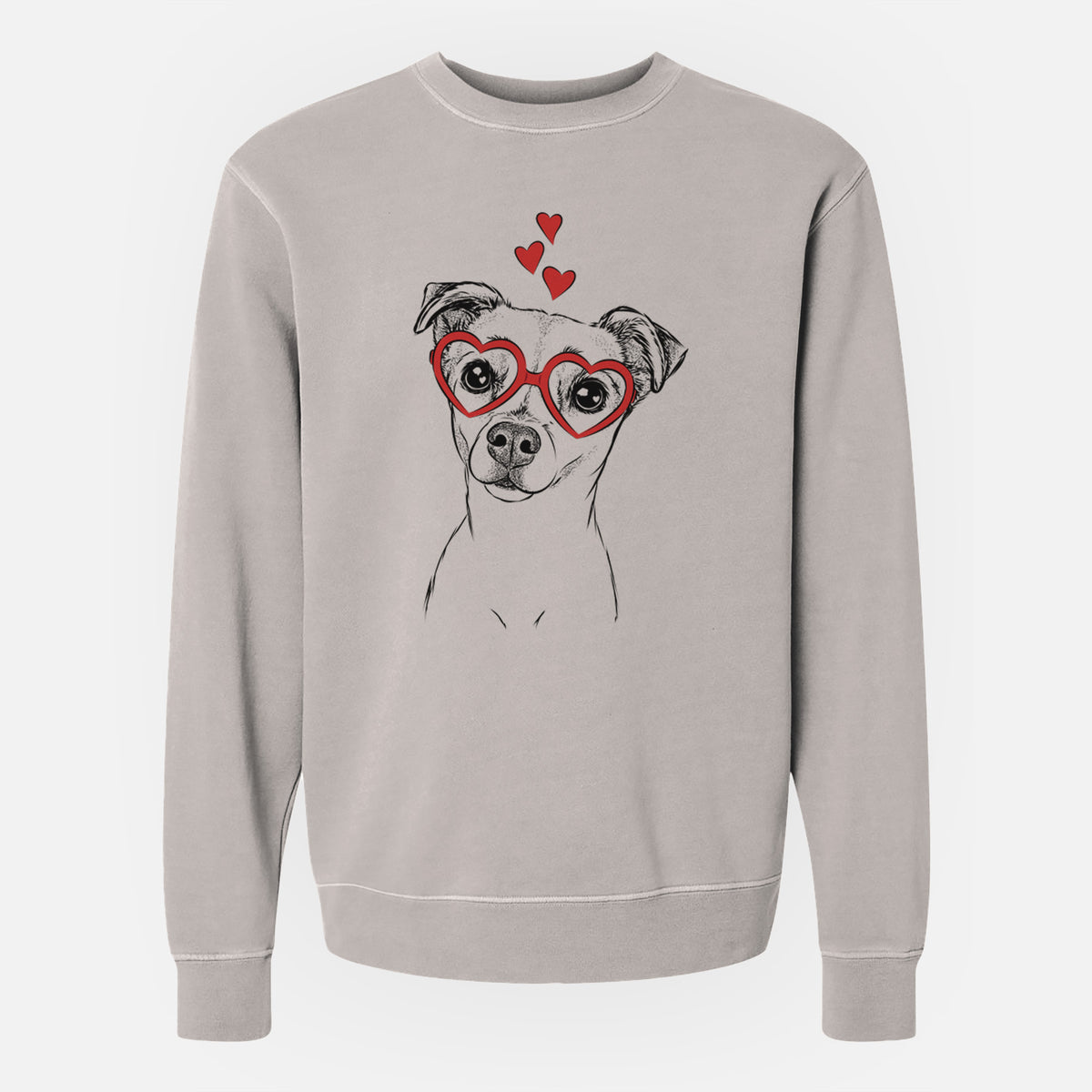 Valentine Izzy the Chiweenie - Unisex Pigment Dyed Crew Sweatshirt