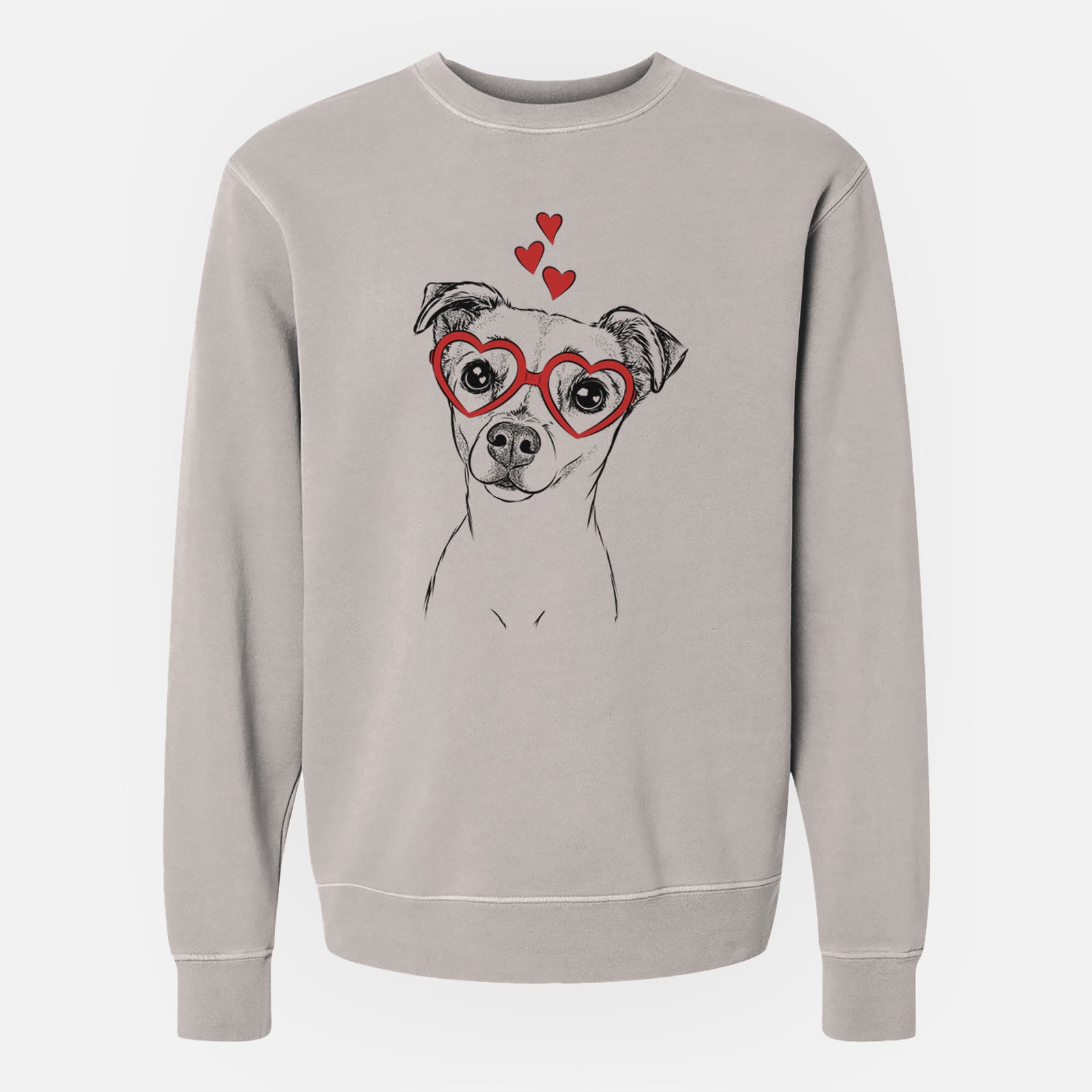 Valentine Izzy the Chiweenie - Unisex Pigment Dyed Crew Sweatshirt