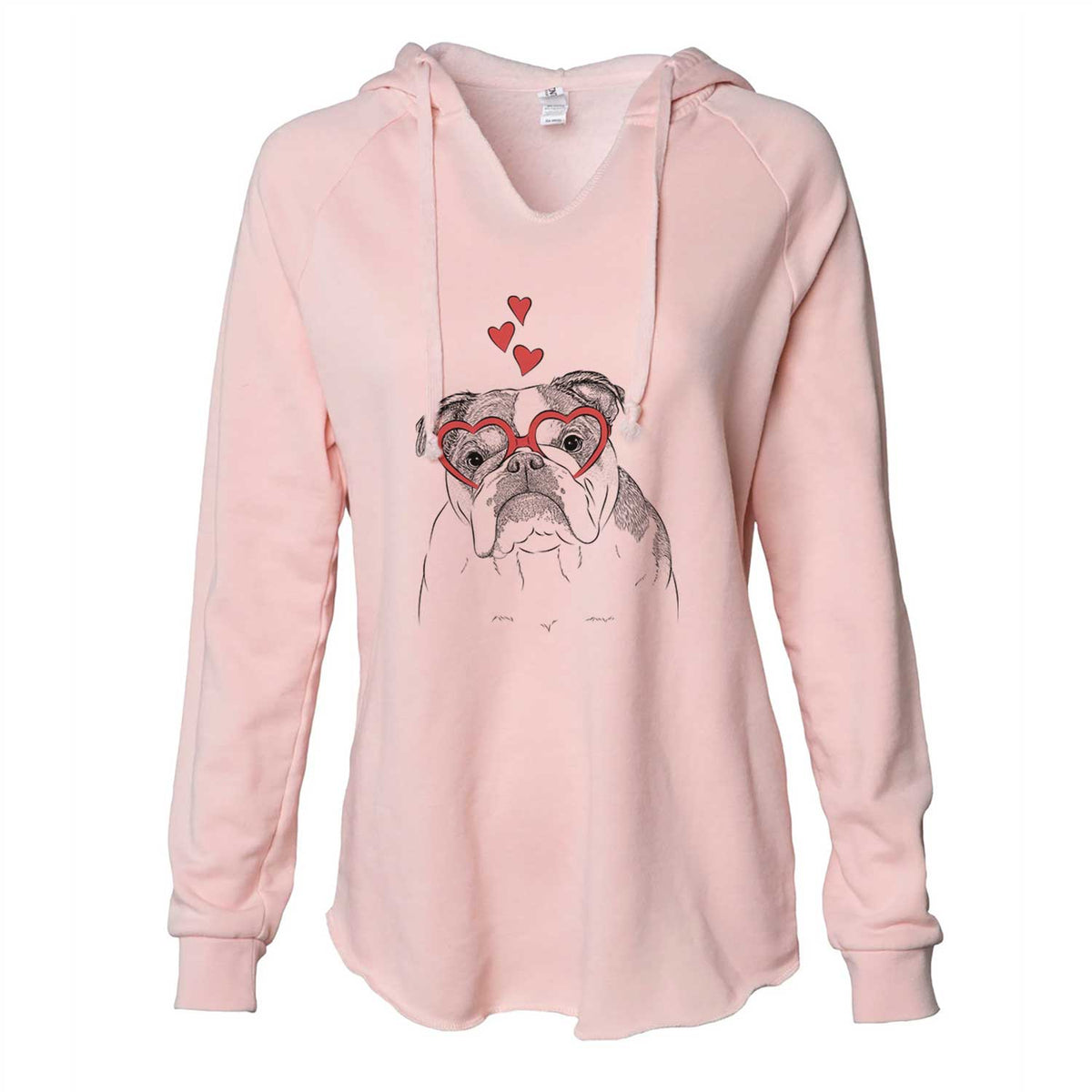 Valentine Jack the English Bulldog - Cali Wave Hooded Sweatshirt