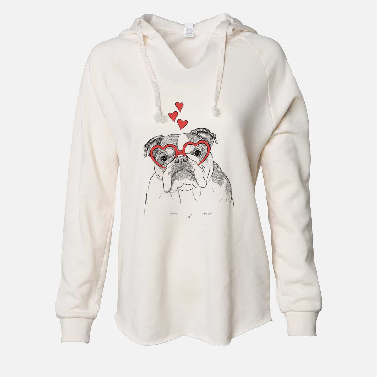 Valentine Jack the English Bulldog - Cali Wave Hooded Sweatshirt