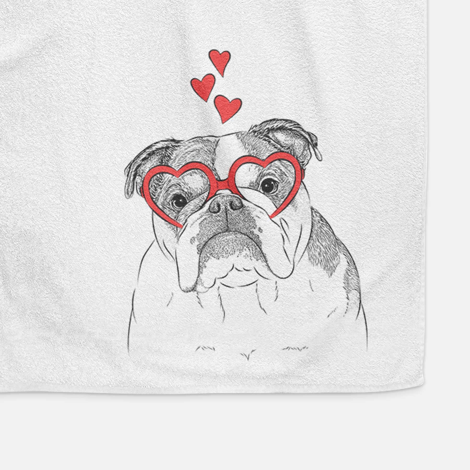 Jack the English Bulldog Decorative Hand Towel