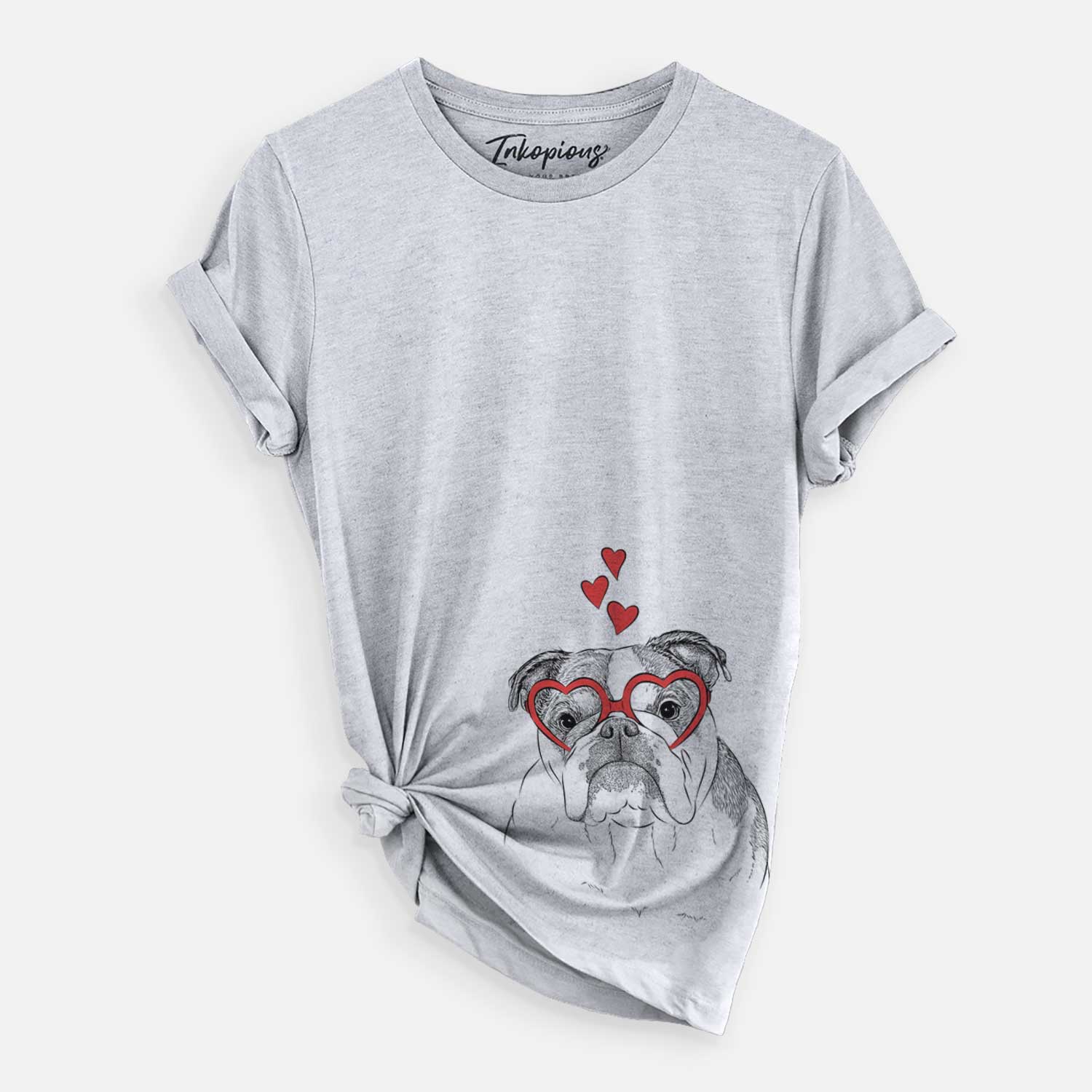 Valentine Jack the English Bulldog - Unisex Crewneck