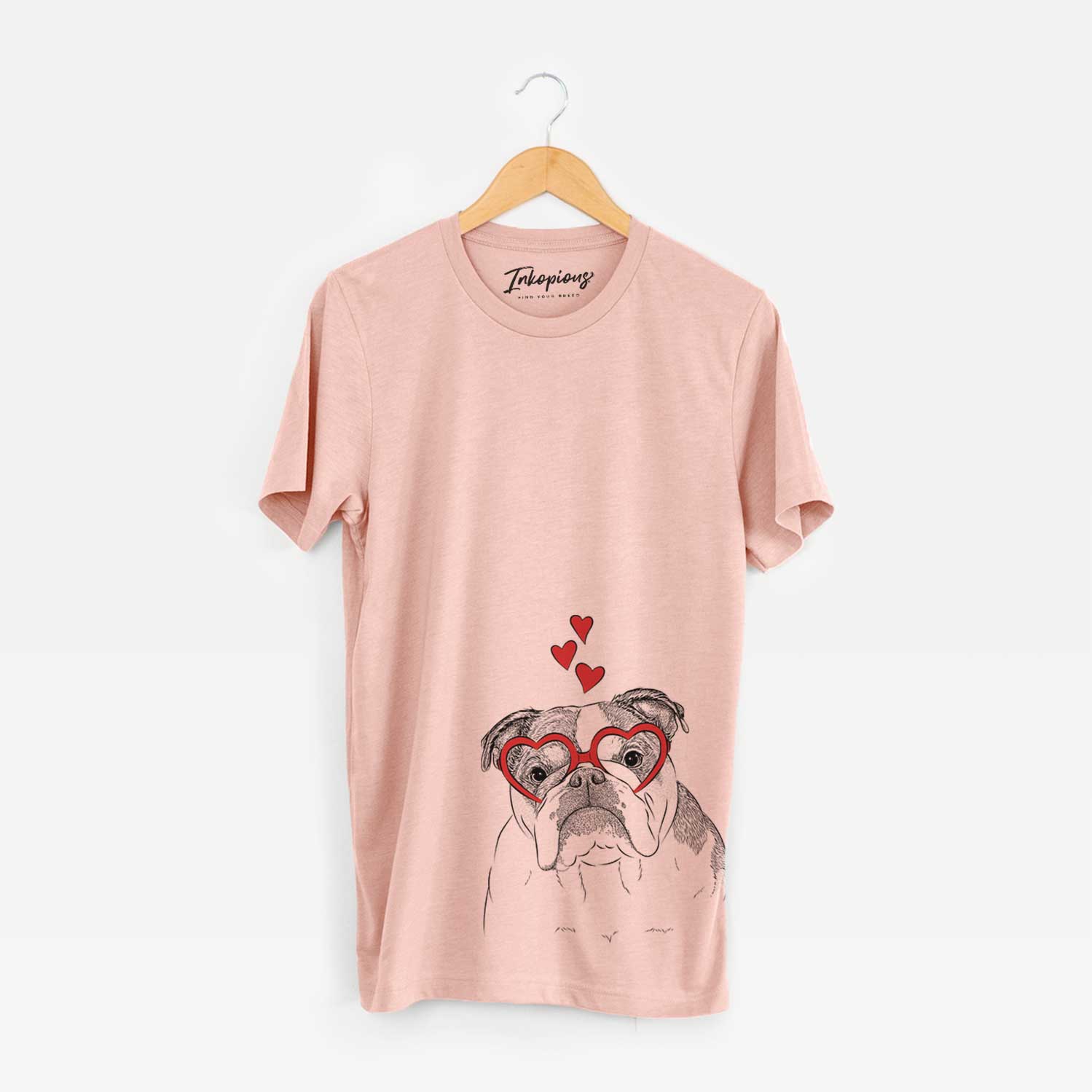 Valentine Jack the English Bulldog - Unisex Crewneck