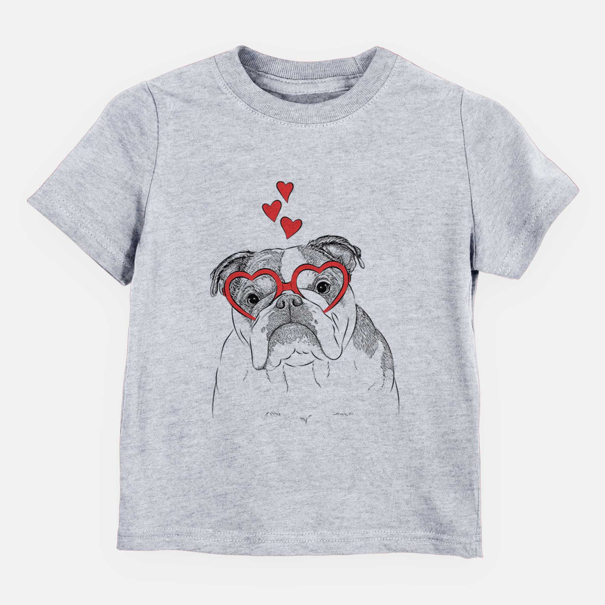 Valentine Jack the English Bulldog - Kids/Youth/Toddler Shirt