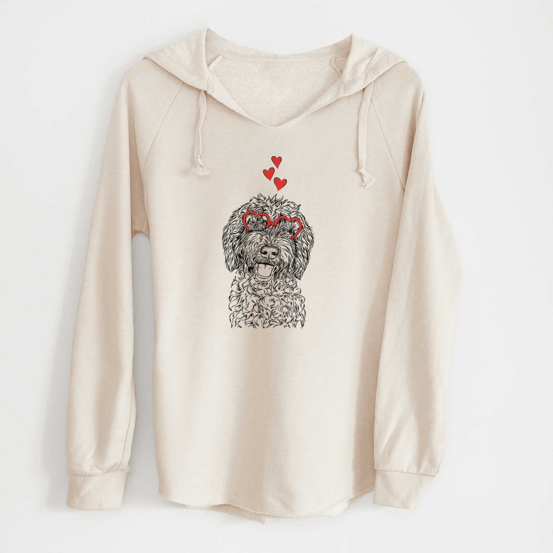Valentine Jack the Chocolate Labradoodle - Cali Wave Hooded Sweatshirt