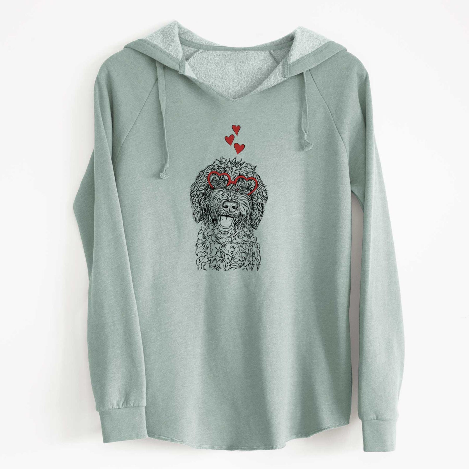 Valentine Jack the Chocolate Labradoodle - Cali Wave Hooded Sweatshirt