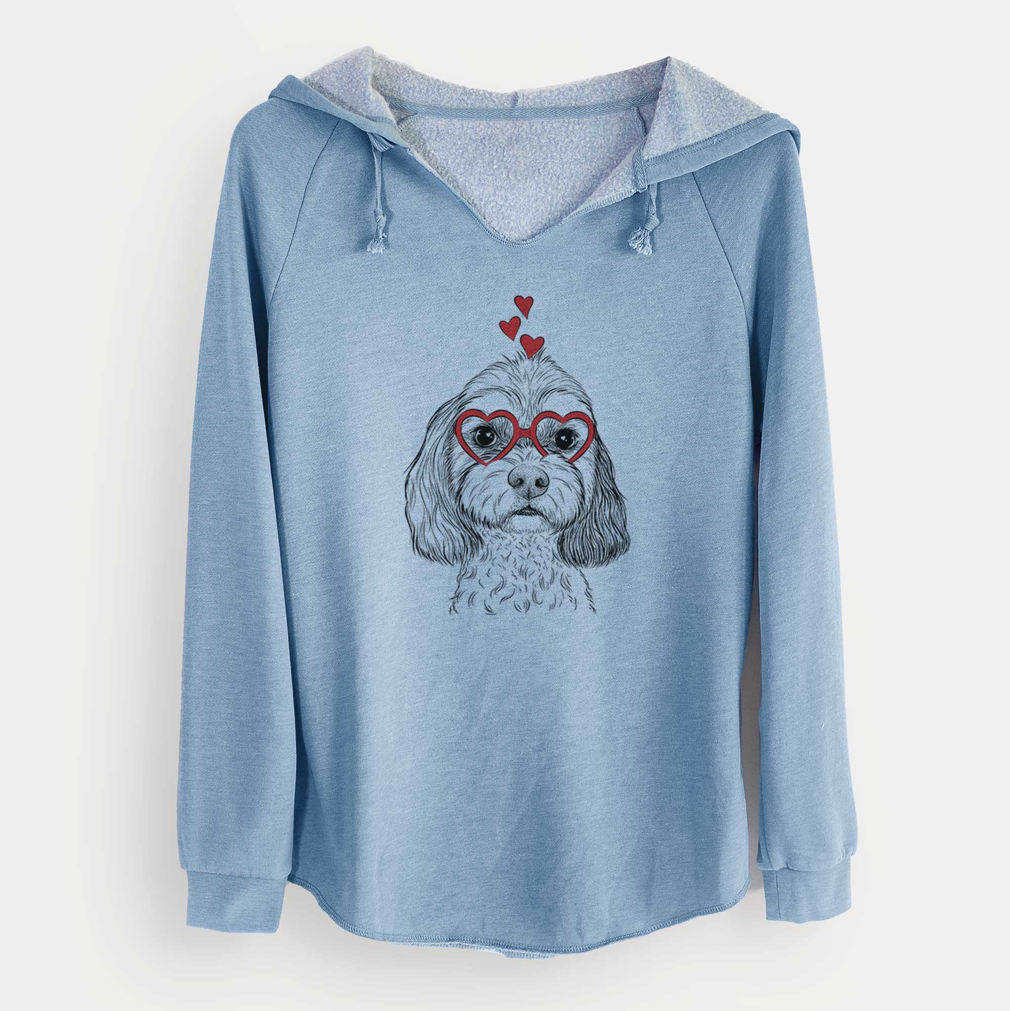 Valentine Jasper Diggins the Cavapoo - Cali Wave Hooded Sweatshirt