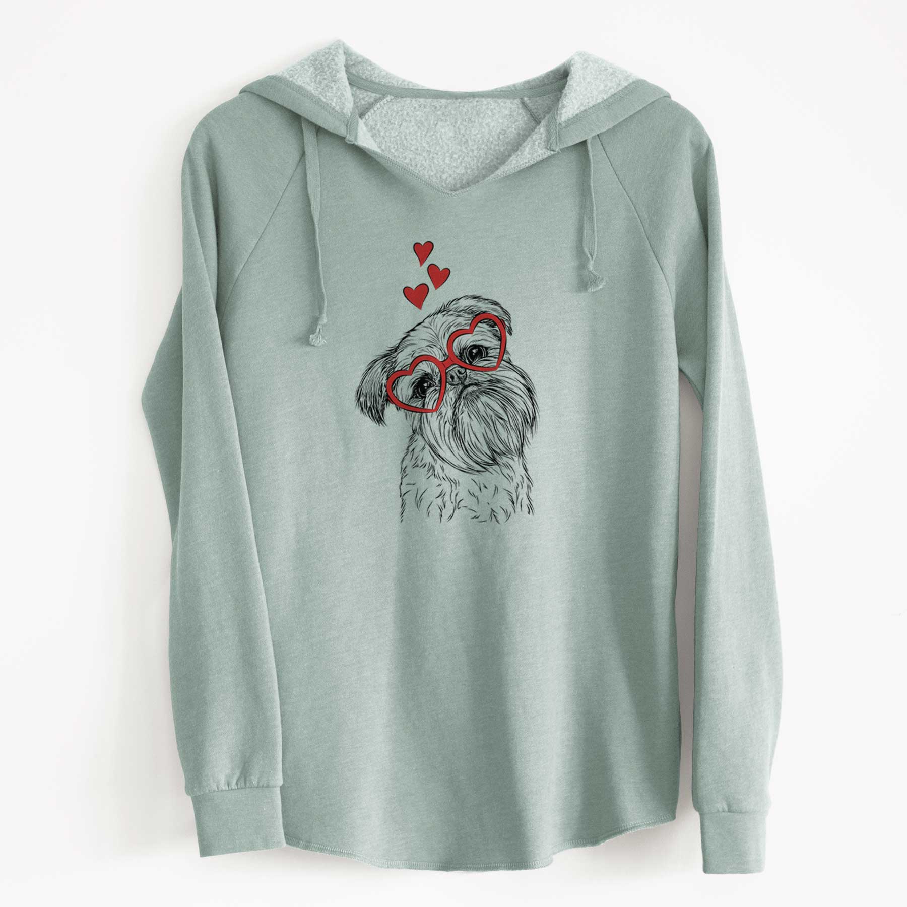 Valentine Jasper Joe the Brussels Griffon - Cali Wave Hooded Sweatshirt