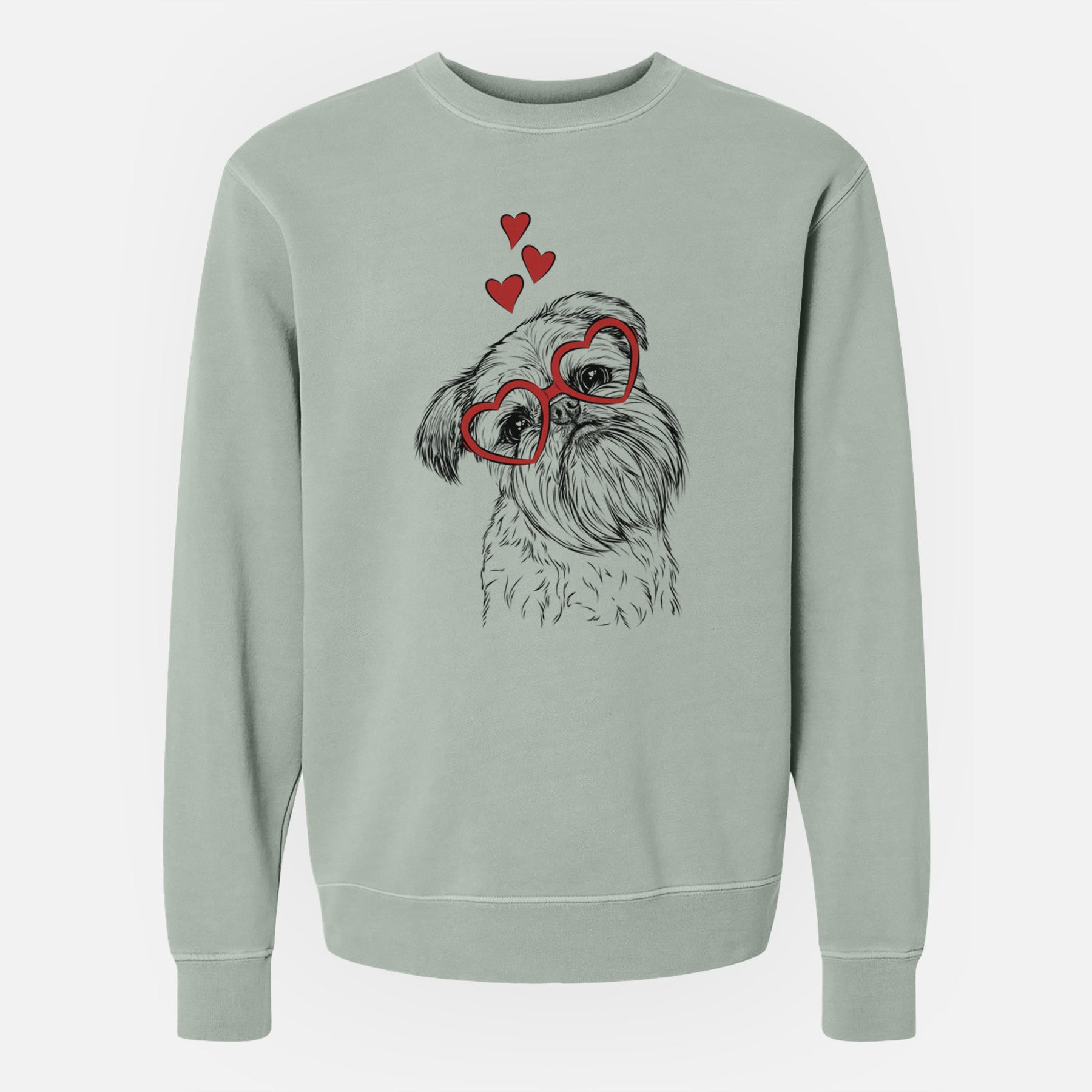 Valentine Jasper Joe the Brussels Griffon - Unisex Pigment Dyed Crew Sweatshirt