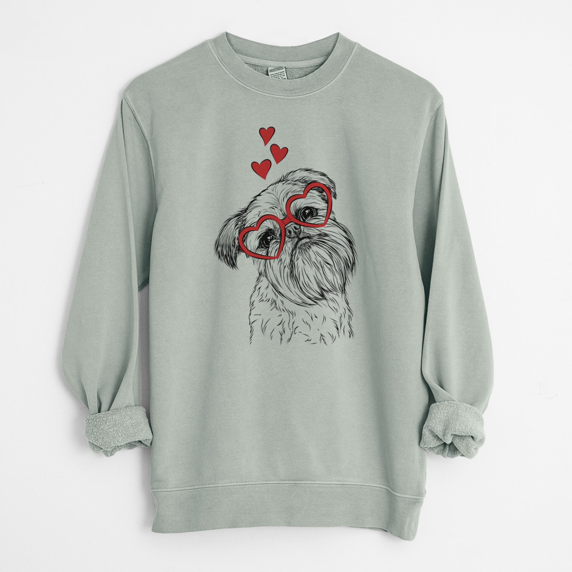 Valentine Jasper Joe the Brussels Griffon - Unisex Pigment Dyed Crew Sweatshirt