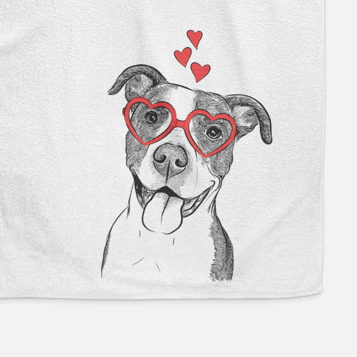 Jax the American Pitbull Terrier Mix Decorative Hand Towel