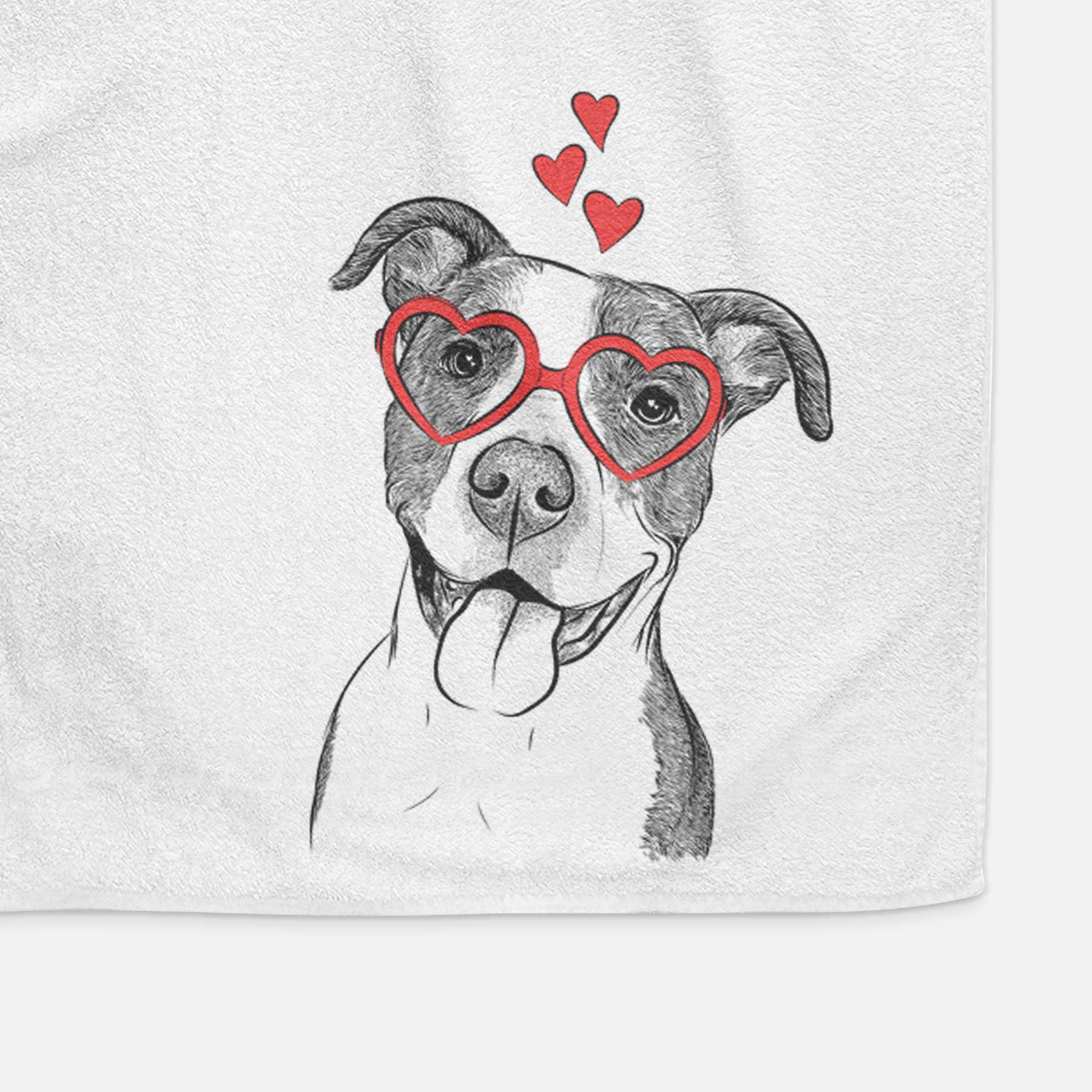 Jax the American Pitbull Terrier Mix Decorative Hand Towel