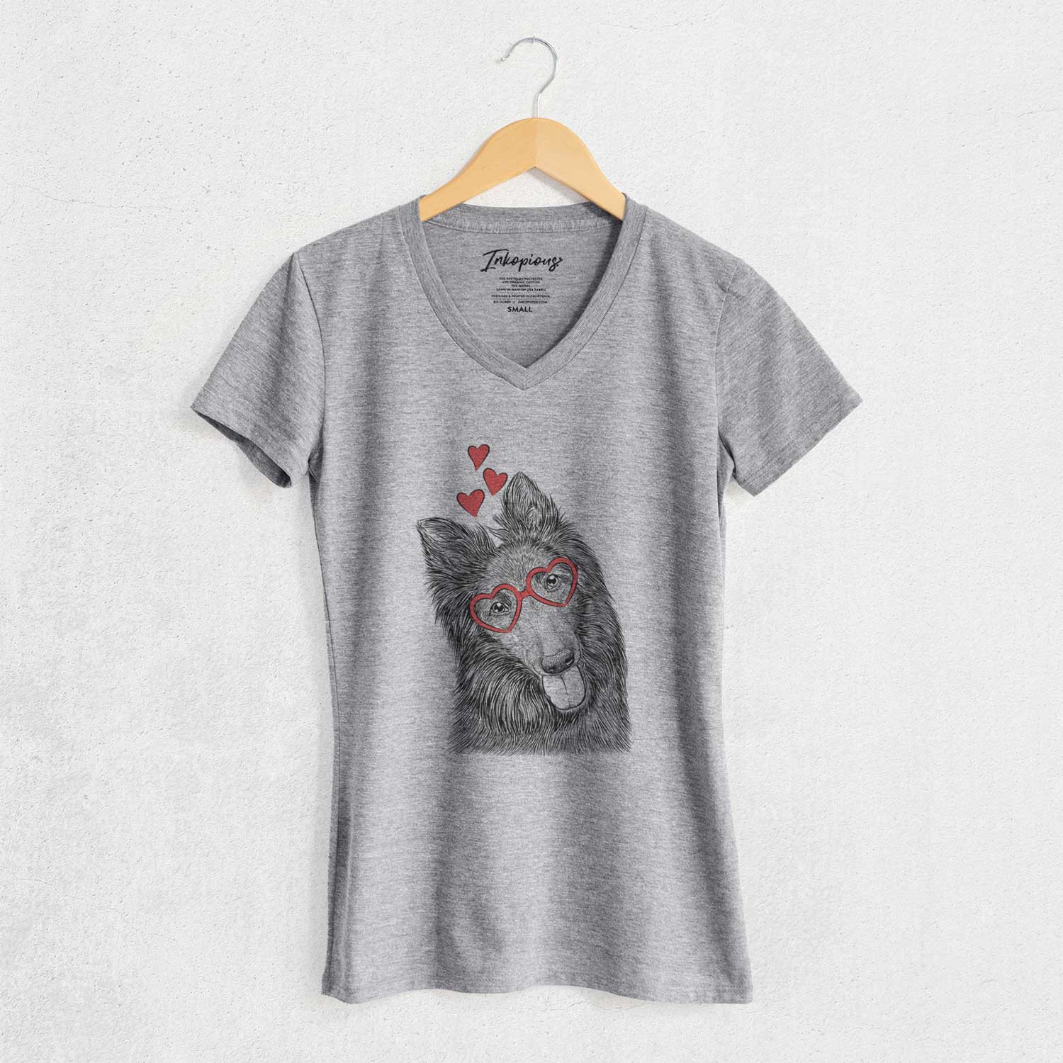 Valentine Jaxx the Belgian Tervuren - Women's V-neck Shirt