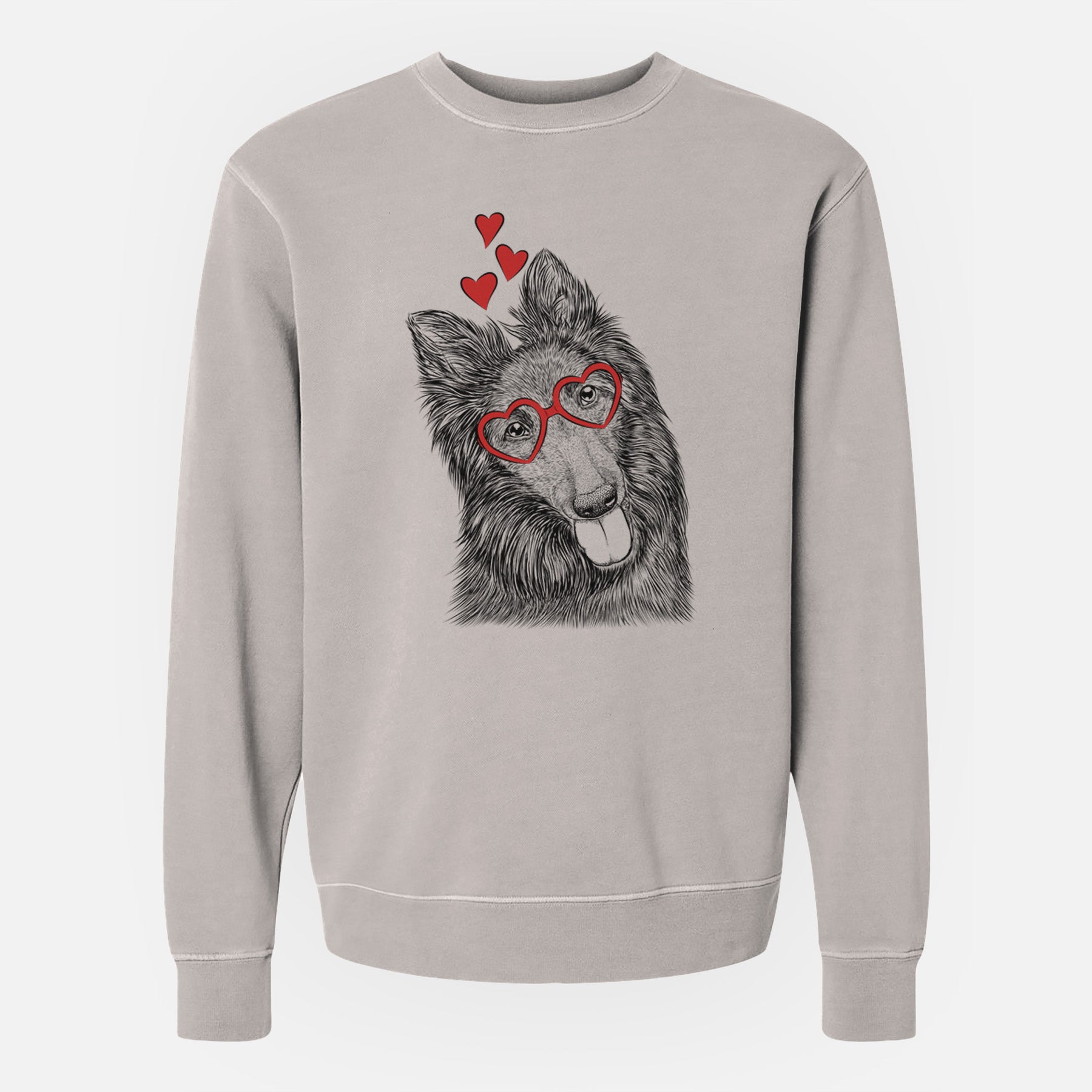 Valentine Jaxx the Belgian Tervuren - Unisex Pigment Dyed Crew Sweatshirt