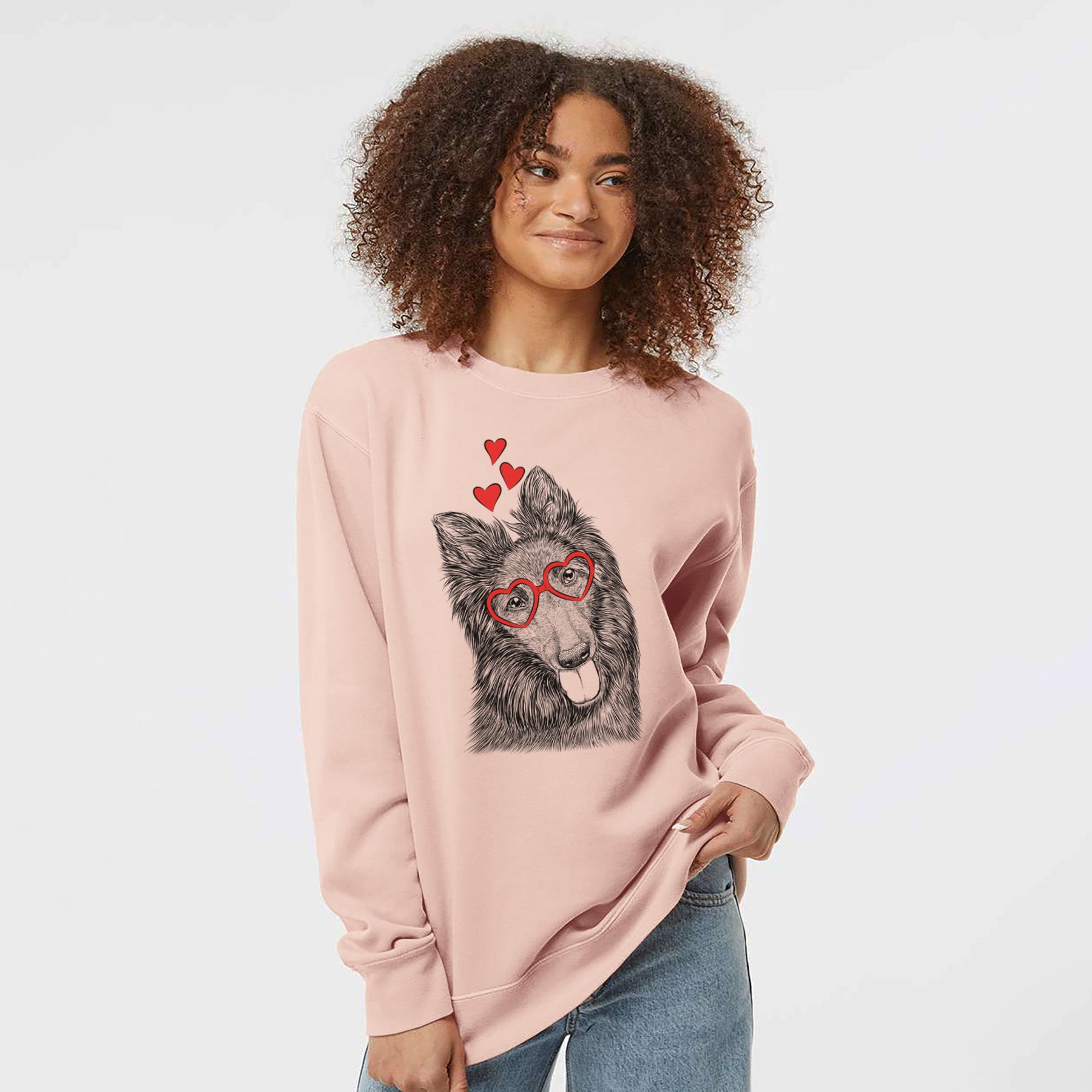 Valentine Jaxx the Belgian Tervuren - Unisex Pigment Dyed Crew Sweatshirt