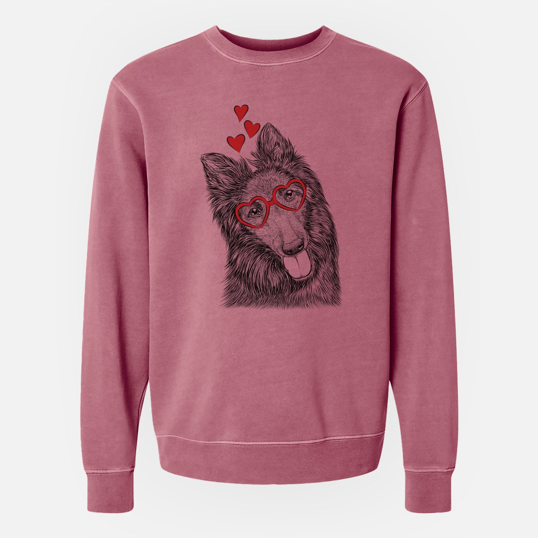 Valentine Jaxx the Belgian Tervuren - Unisex Pigment Dyed Crew Sweatshirt