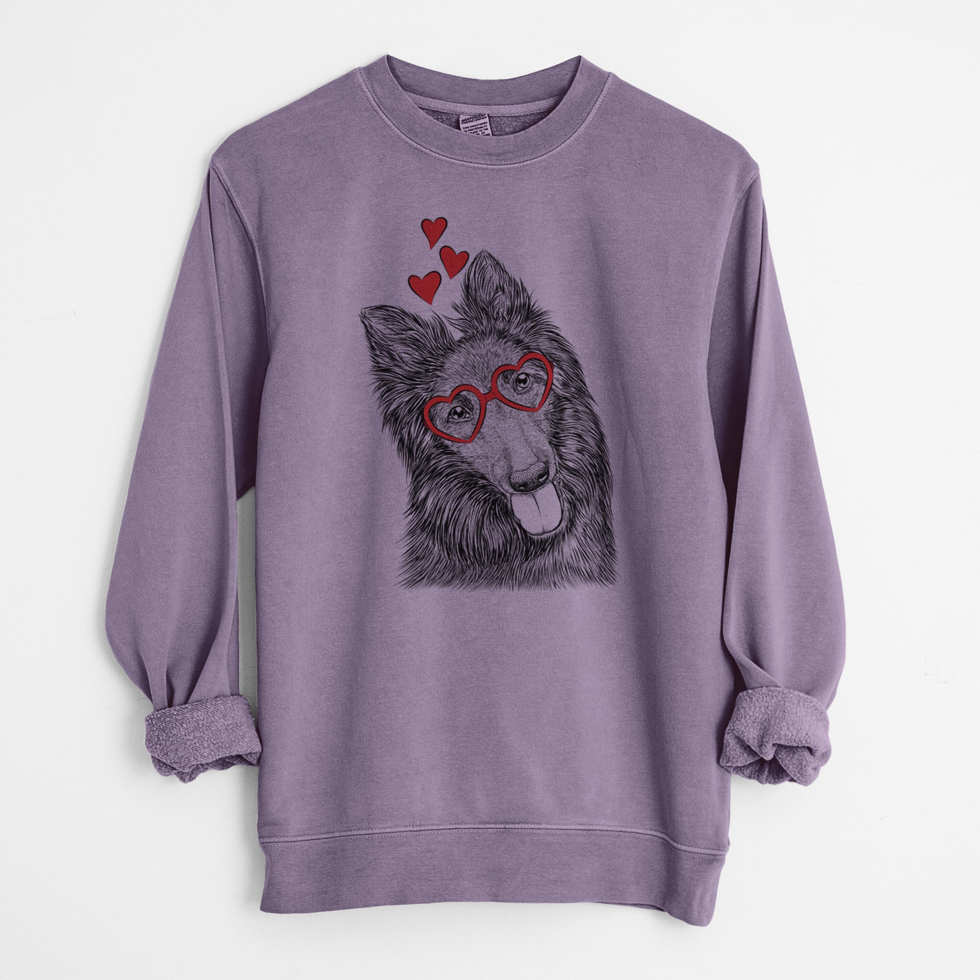 Valentine Jaxx the Belgian Tervuren - Unisex Pigment Dyed Crew Sweatshirt