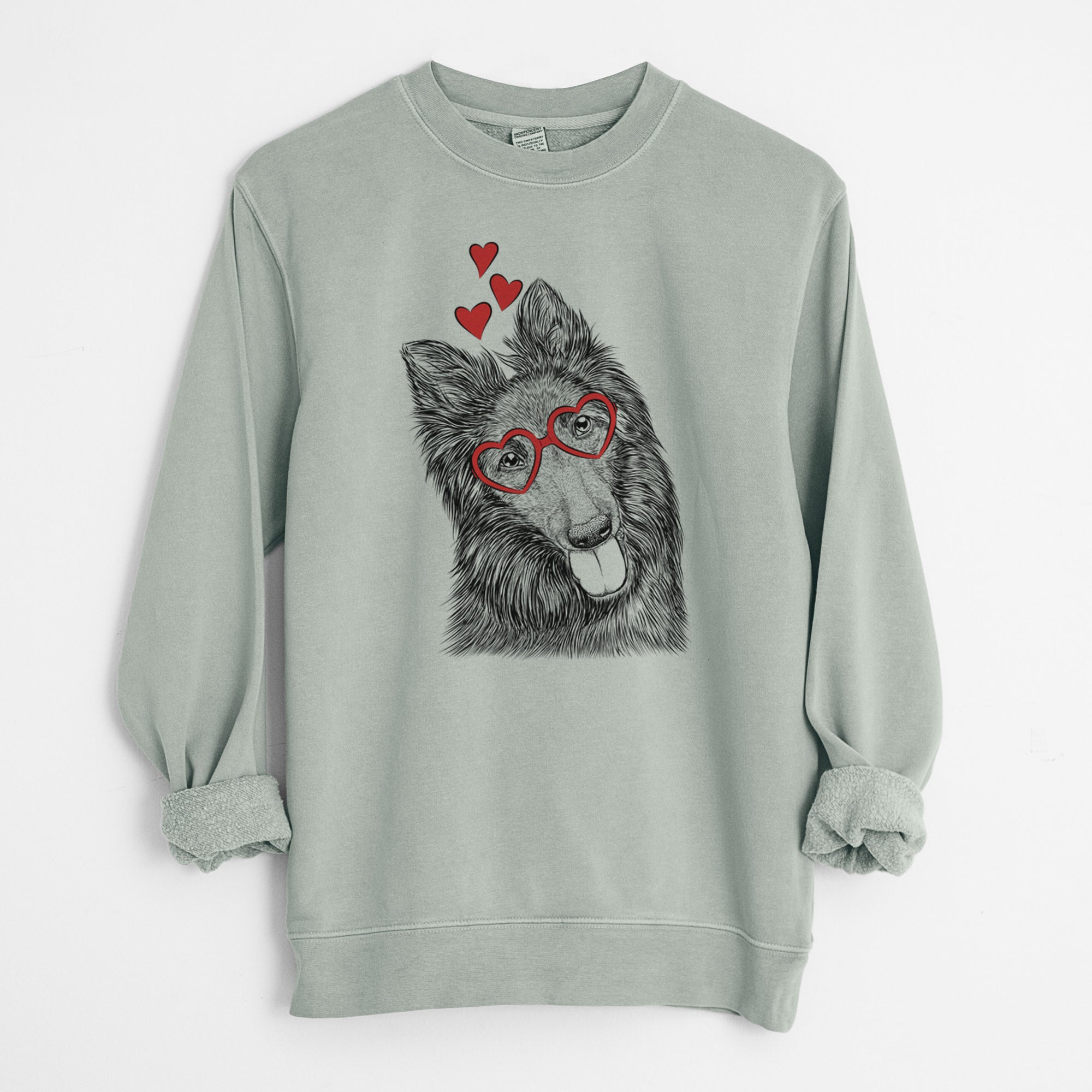 Valentine Jaxx the Belgian Tervuren - Unisex Pigment Dyed Crew Sweatshirt