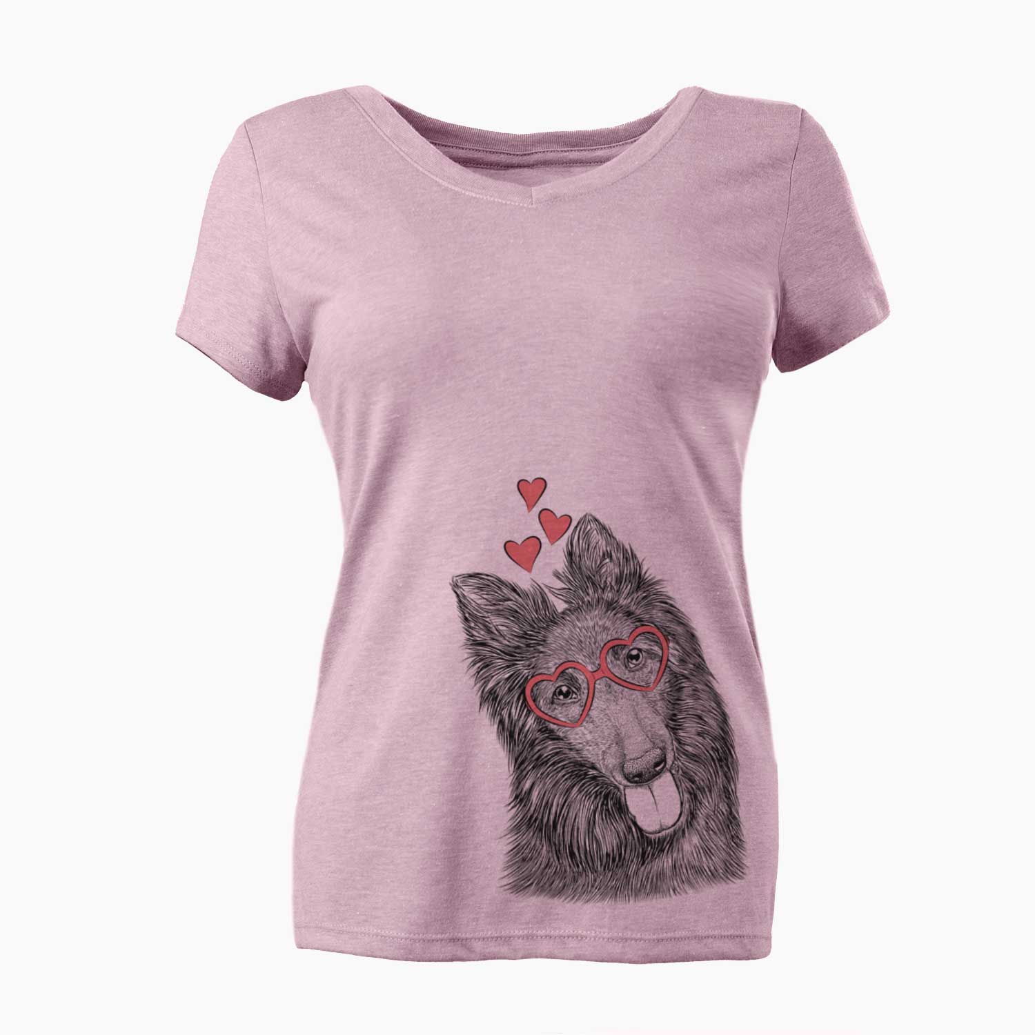 Valentine Jaxx the Belgian Tervuren - Women's V-neck Shirt