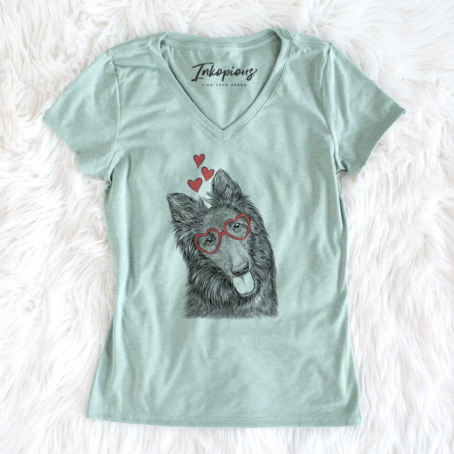 Valentine Jaxx the Belgian Tervuren - Women's V-neck Shirt