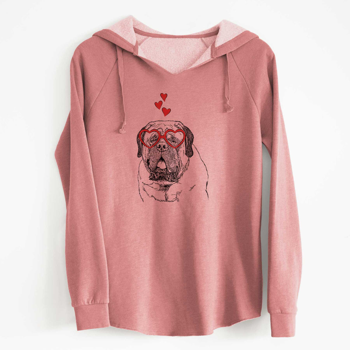 Valentine Jed the English Mastiff - Cali Wave Hooded Sweatshirt