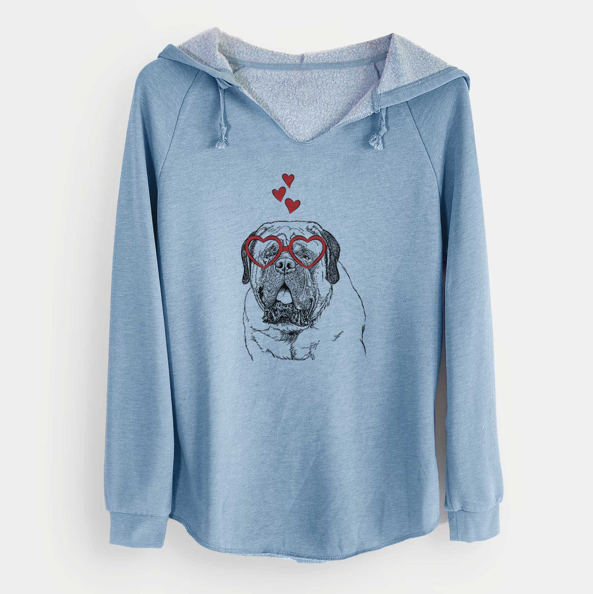 Valentine Jed the English Mastiff - Cali Wave Hooded Sweatshirt