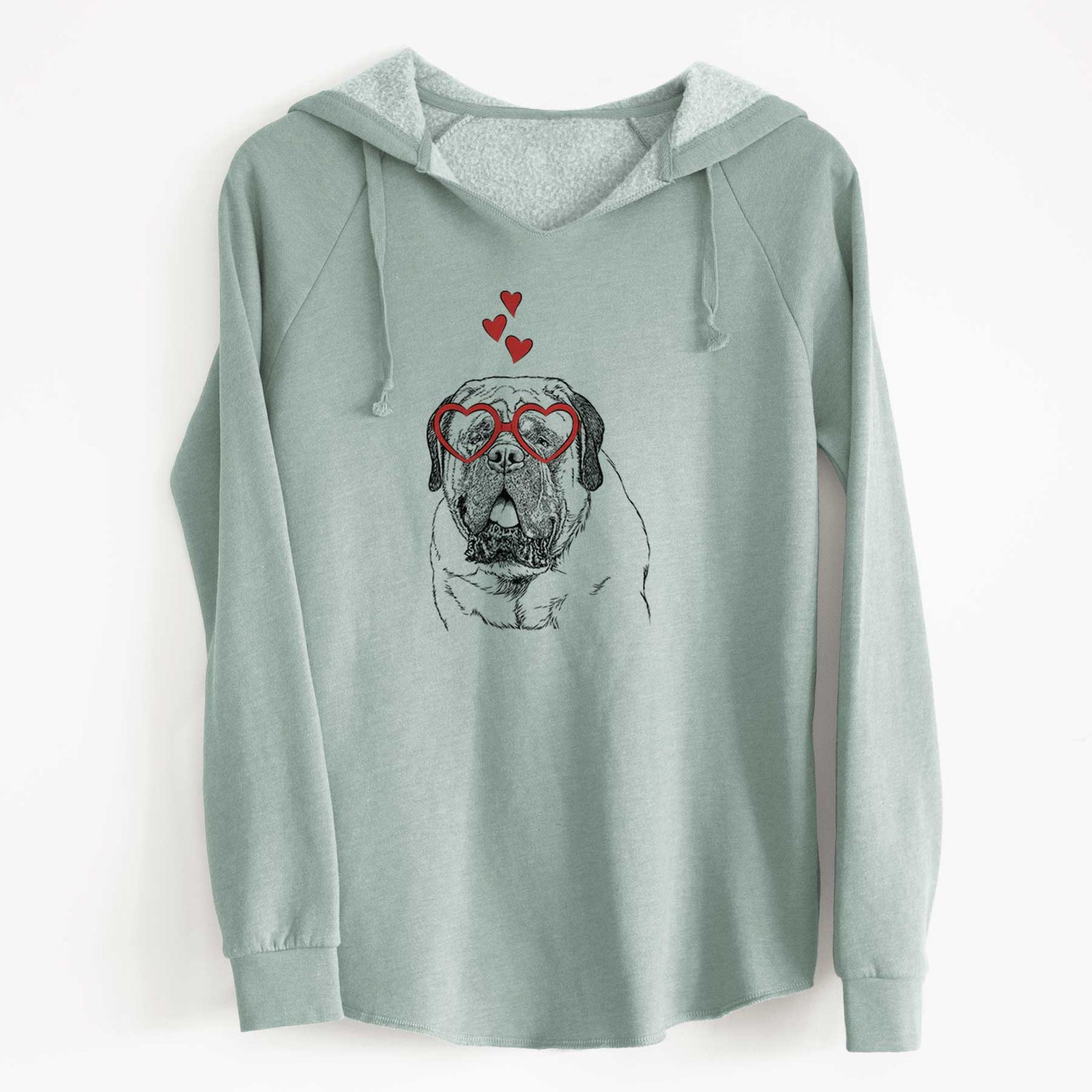 Valentine Jed the English Mastiff - Cali Wave Hooded Sweatshirt