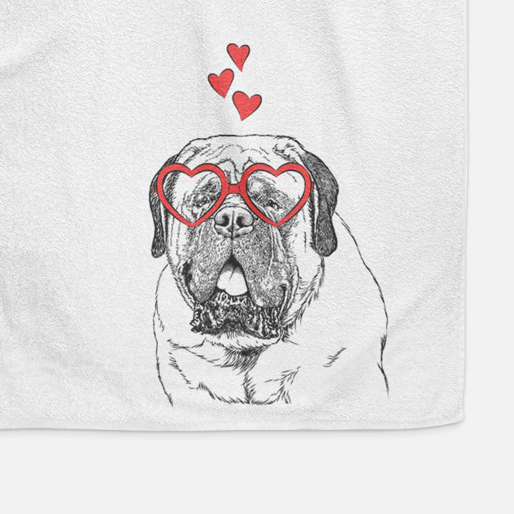 Jed the English Mastiff Decorative Hand Towel