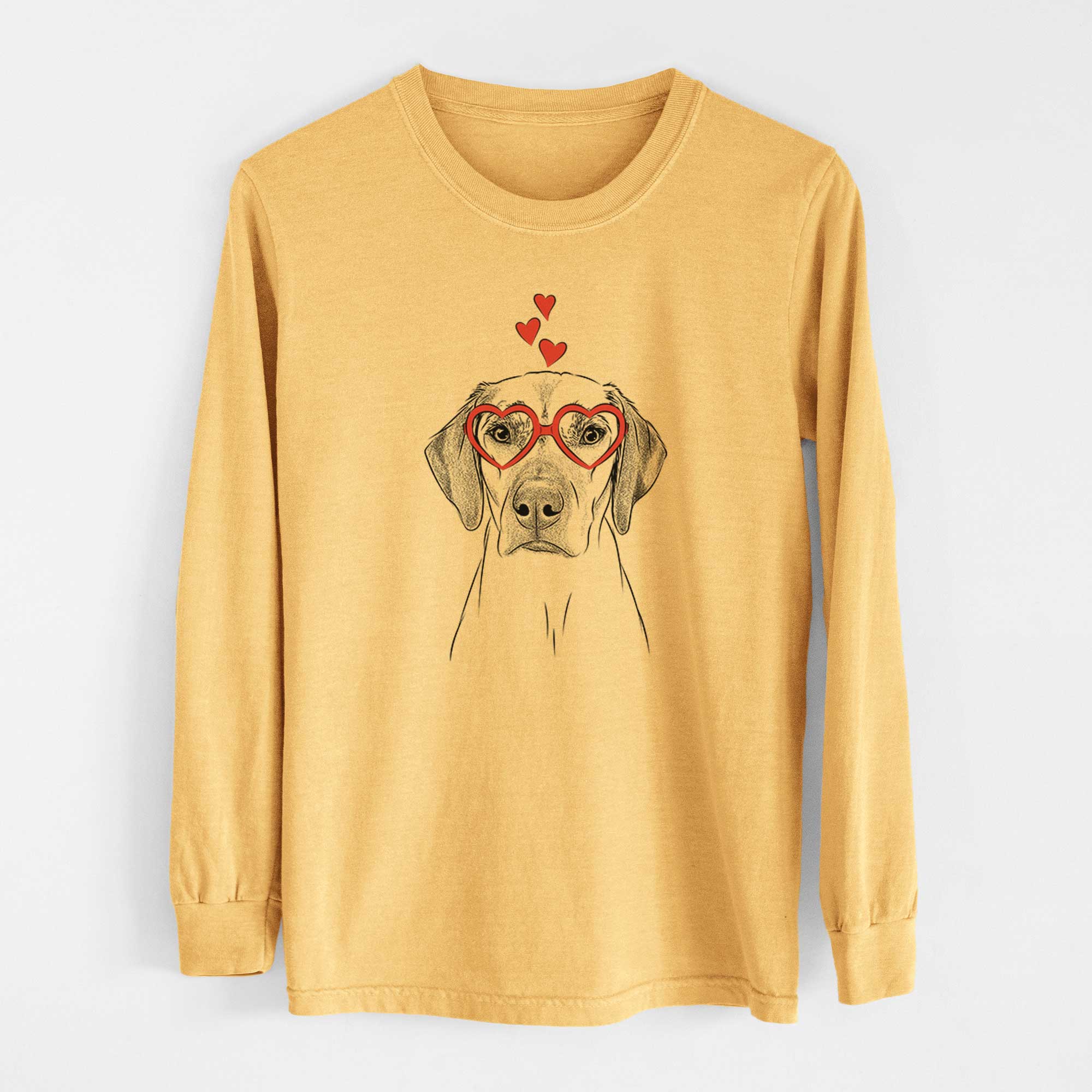 Valentine Jenga the Rhodesian Ridgeback - Heavyweight 100% Cotton Long Sleeve