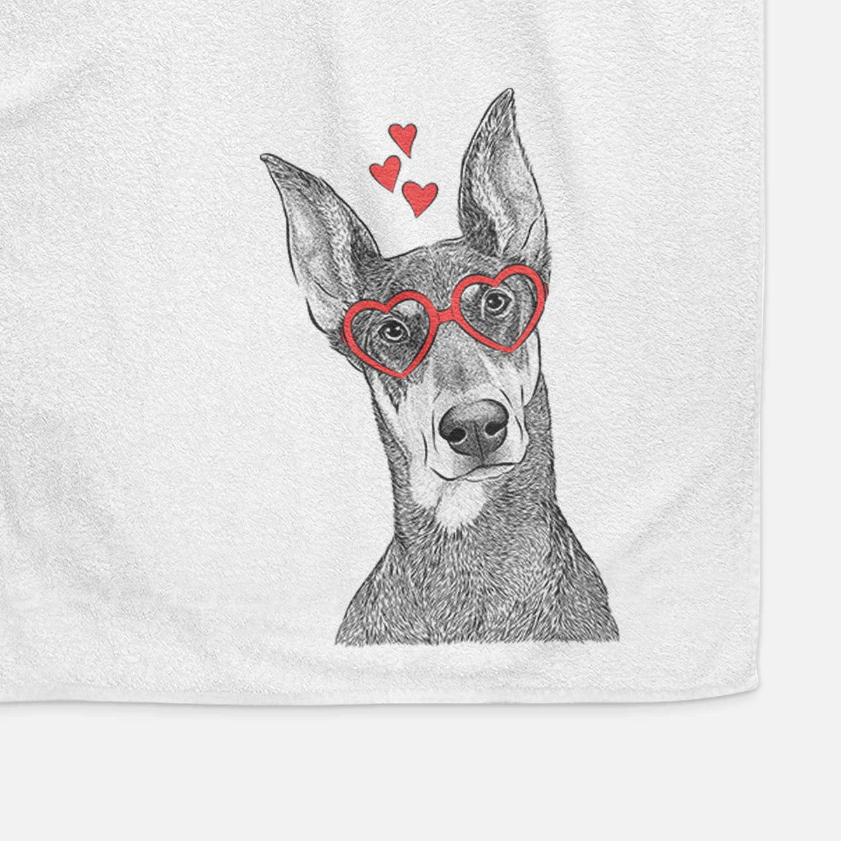 Jenna the Doberman Pinscher Decorative Hand Towel