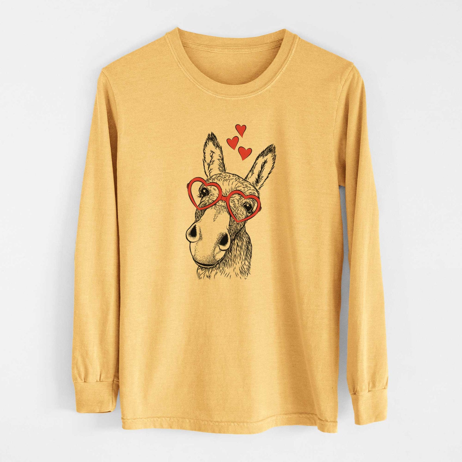 Valentine Jenny the Donkey - Heavyweight 100% Cotton Long Sleeve