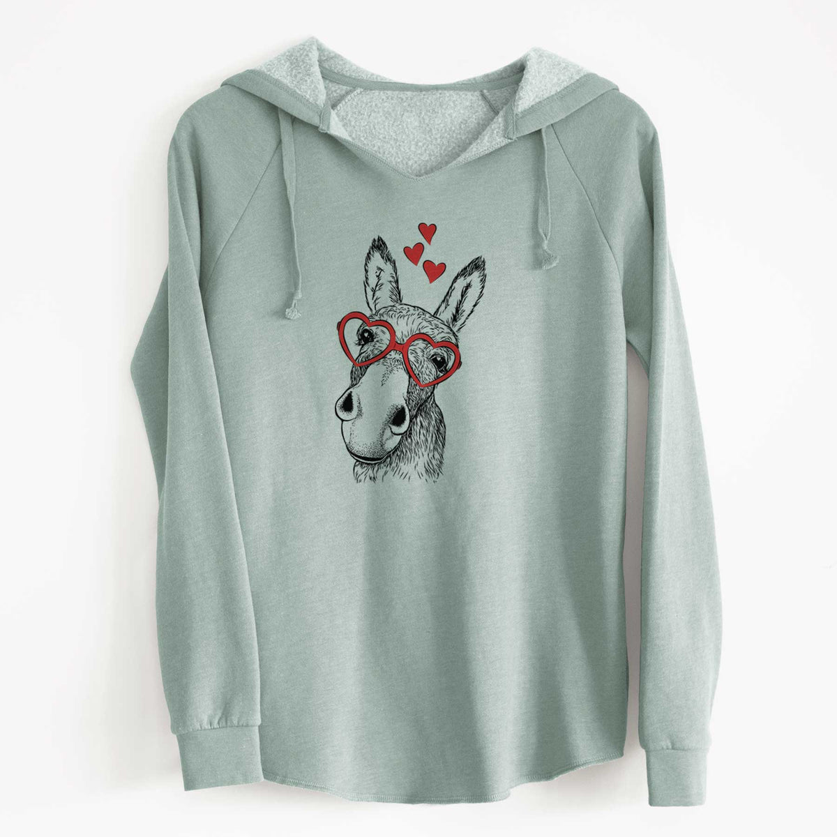 Valentine Jenny the Donkey - Cali Wave Hooded Sweatshirt