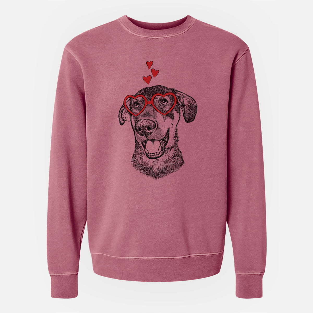 Valentine Jet the Mixed Breed - Unisex Pigment Dyed Crew Sweatshirt