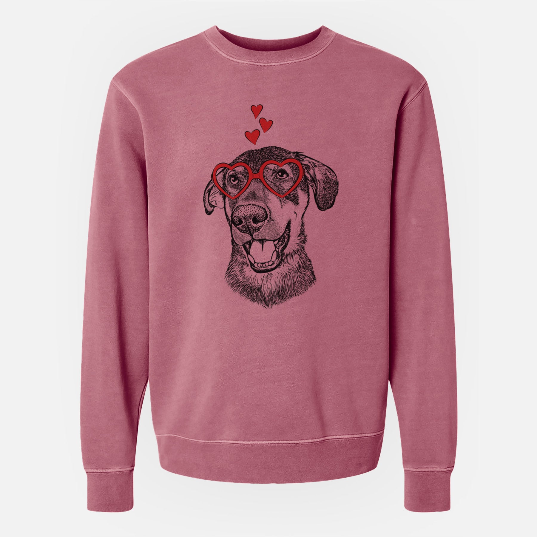 Valentine Jet the Mixed Breed - Unisex Pigment Dyed Crew Sweatshirt